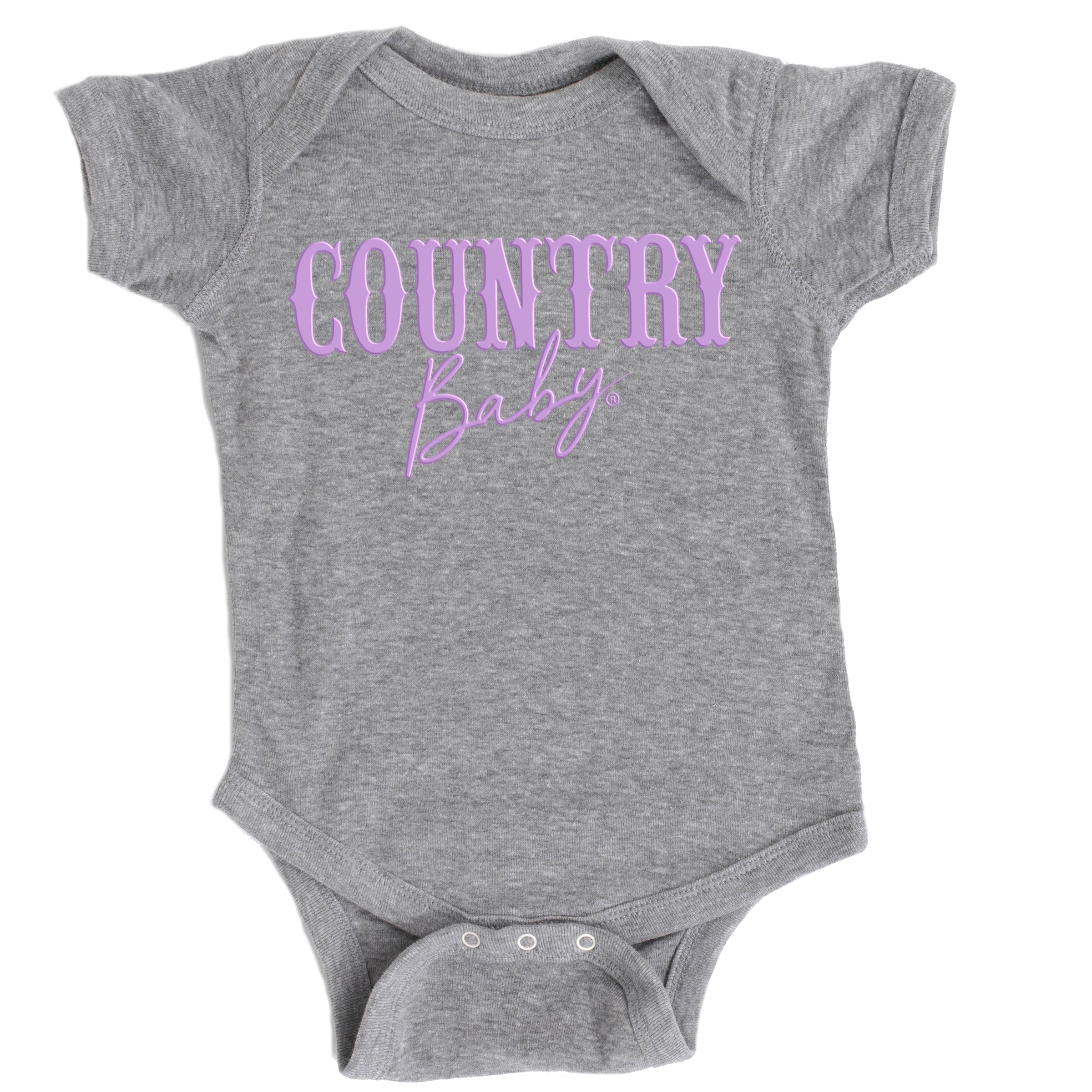 Country Baby Puff Print  - Baby Short Sleeve Graphic Bodysuit