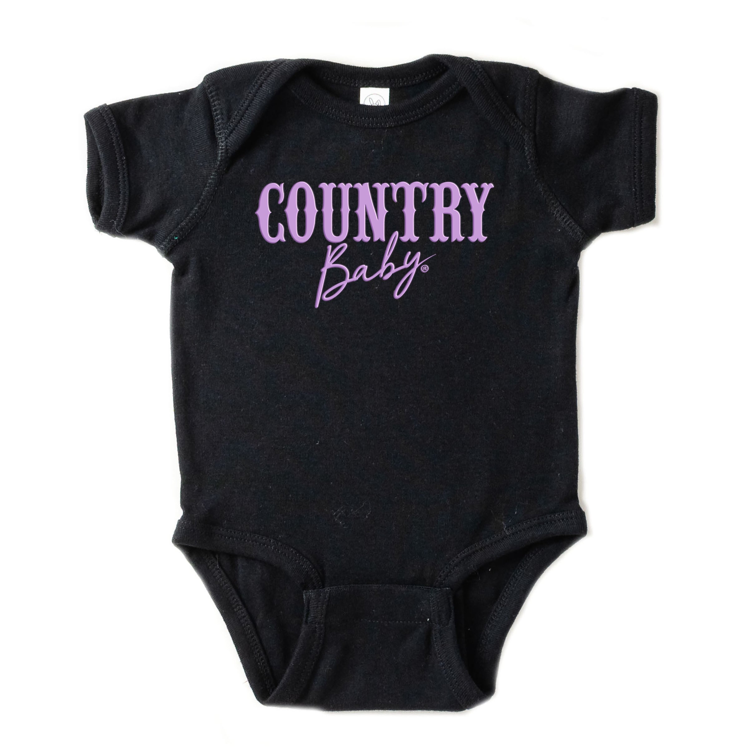 Country Baby Puff Print  - Baby Short Sleeve Graphic Bodysuit