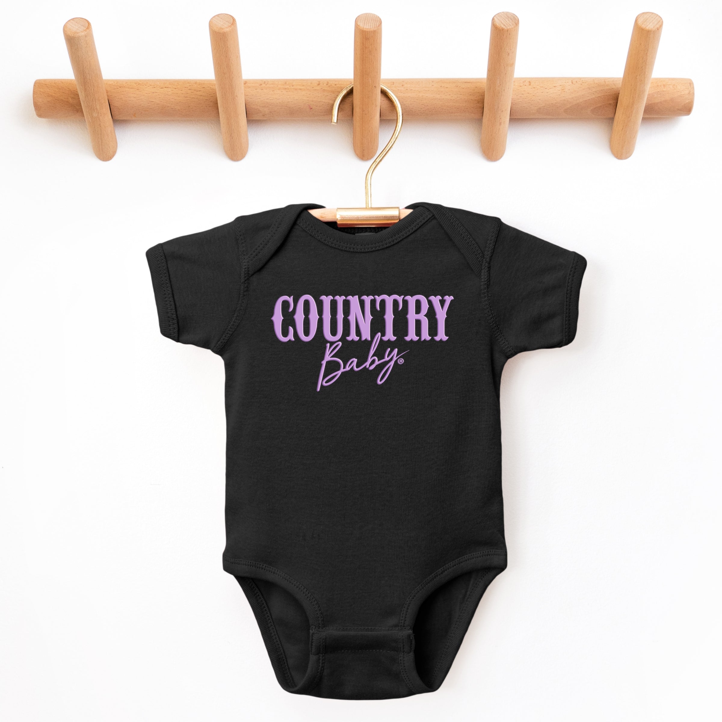 Country Baby Puff Print  - Baby Short Sleeve Graphic Bodysuit