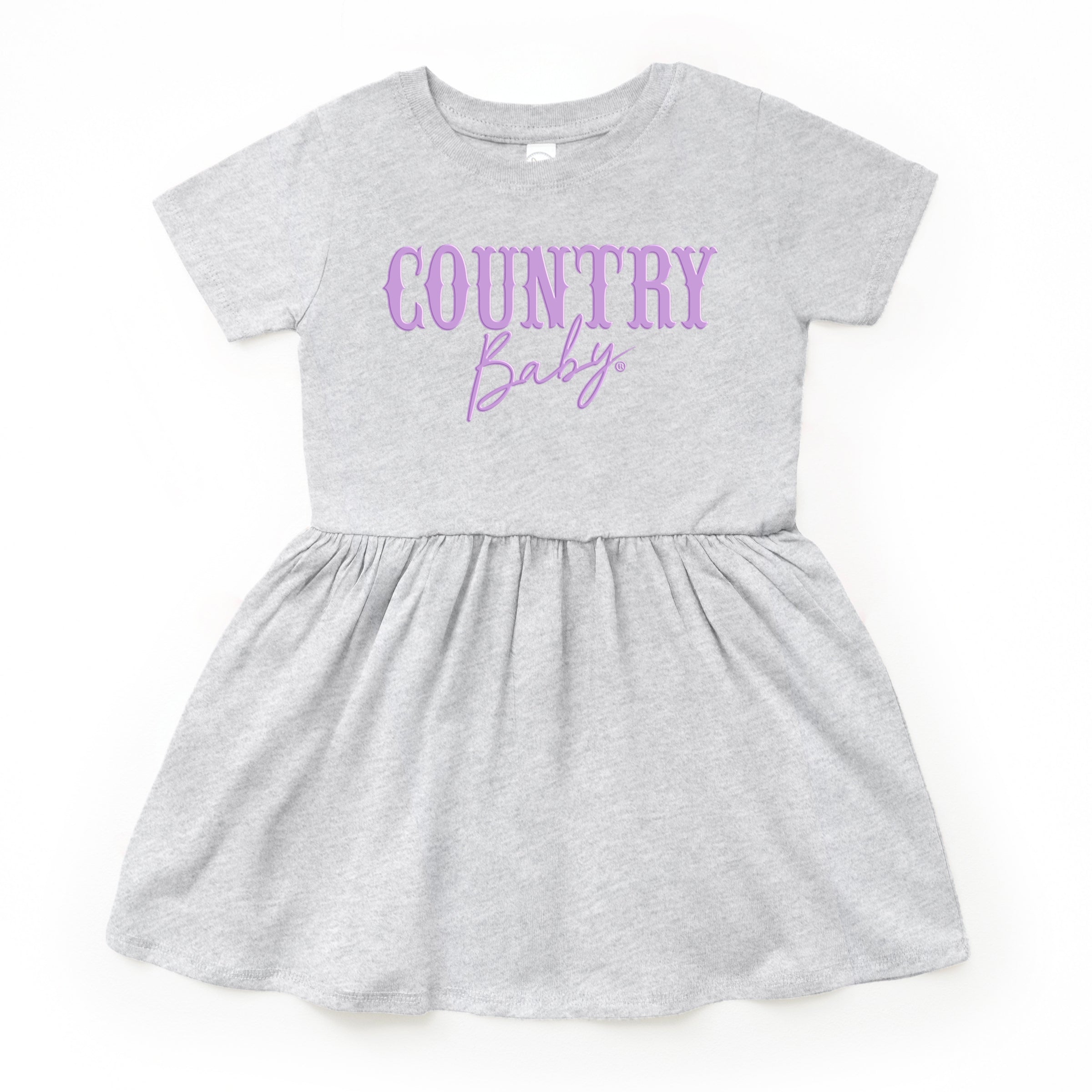 Country Baby Puff Print  - Toddler Graphic Dress