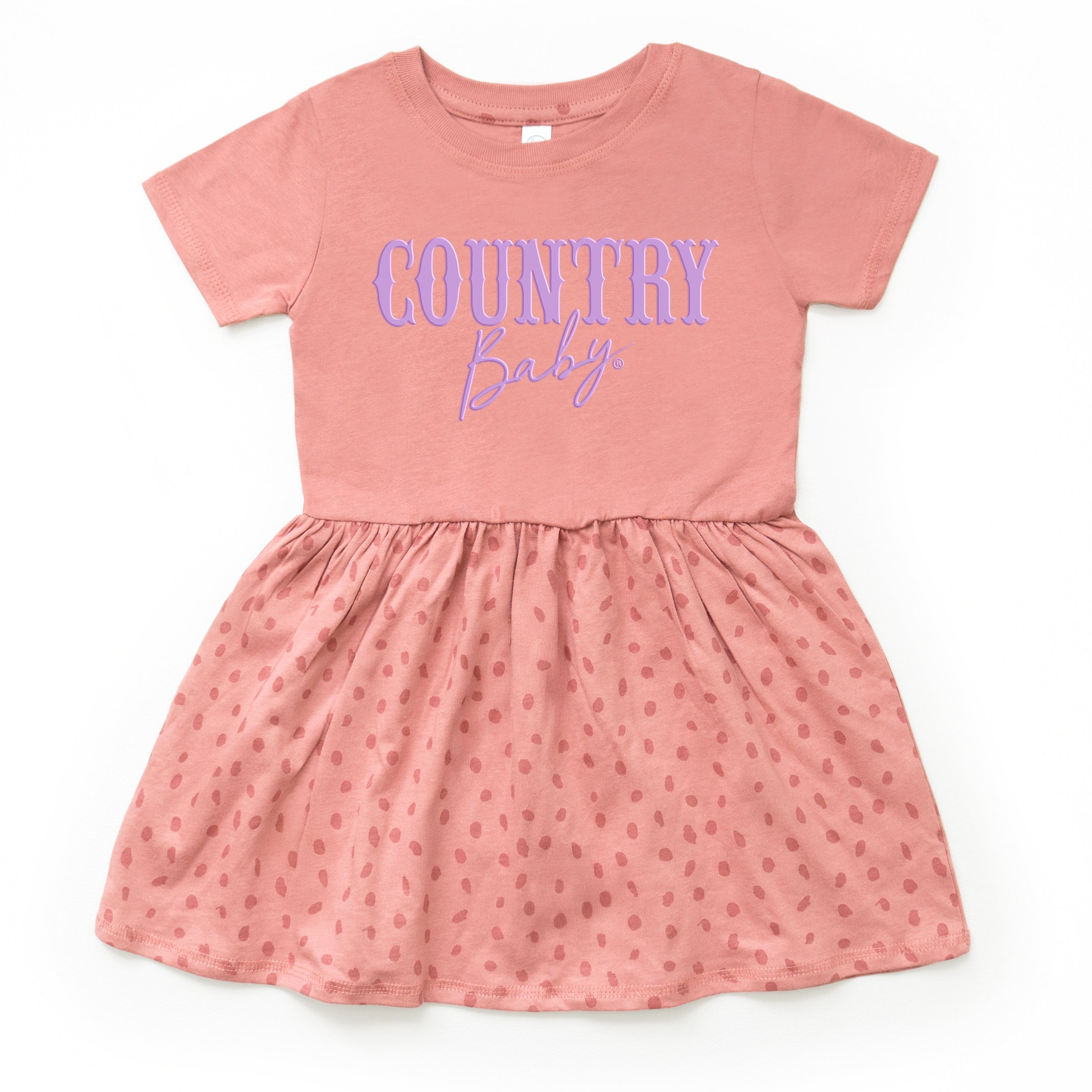 Country Baby Puff Print  - Toddler Graphic Dress