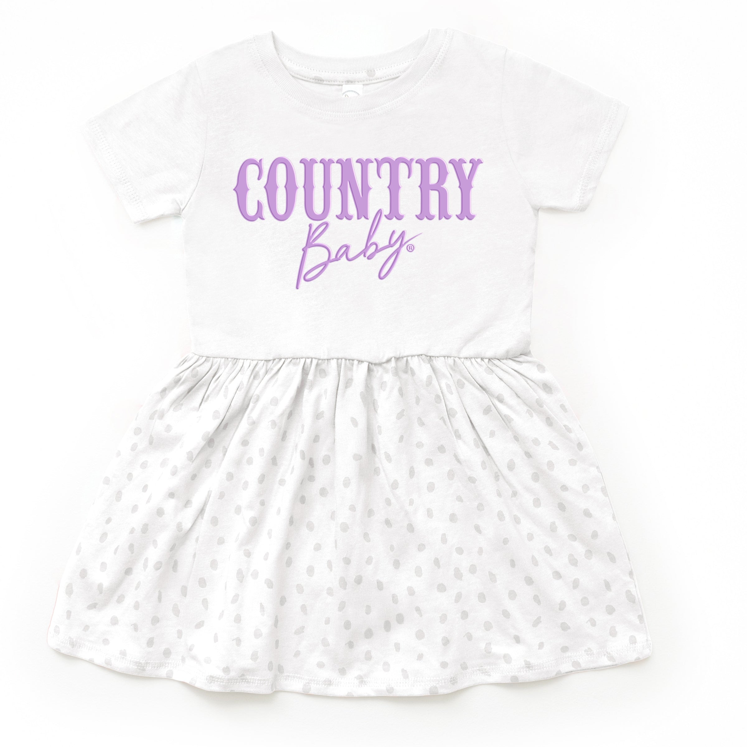 Country Baby Puff Print  - Toddler Graphic Dress