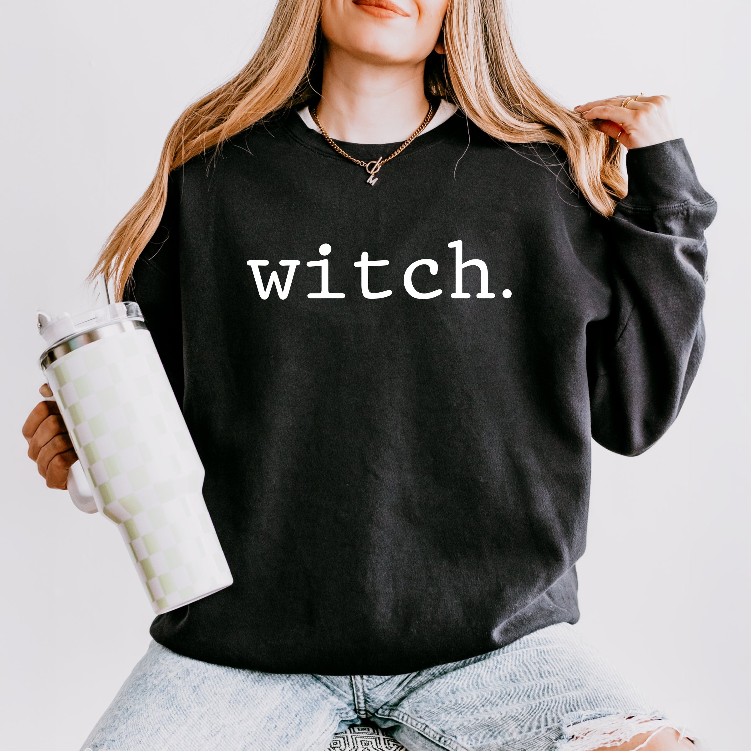 Witch Typewriter - Women's Lightweight Garment Dyed Sweatshirt