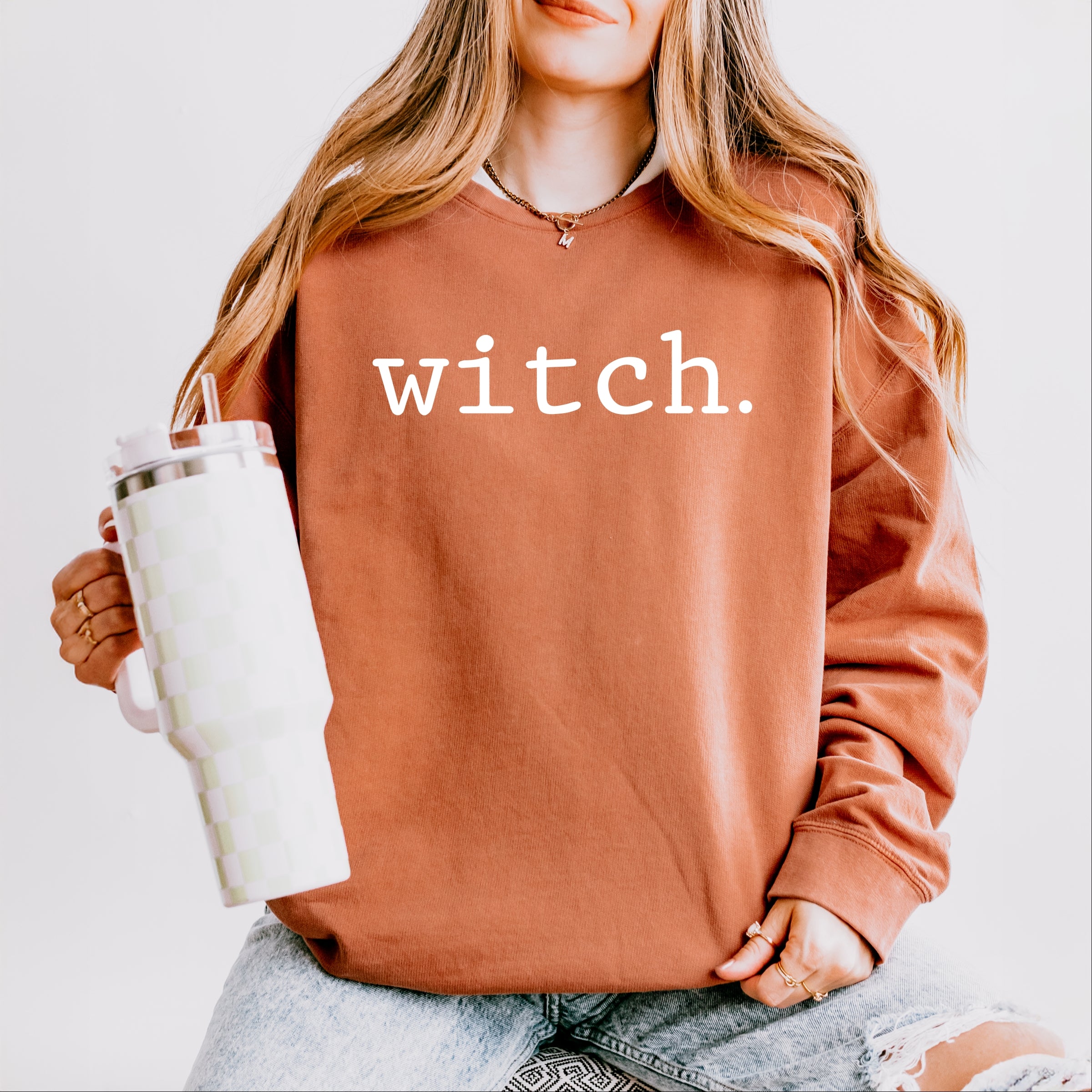 Witch Typewriter - Women's Lightweight Garment Dyed Sweatshirt