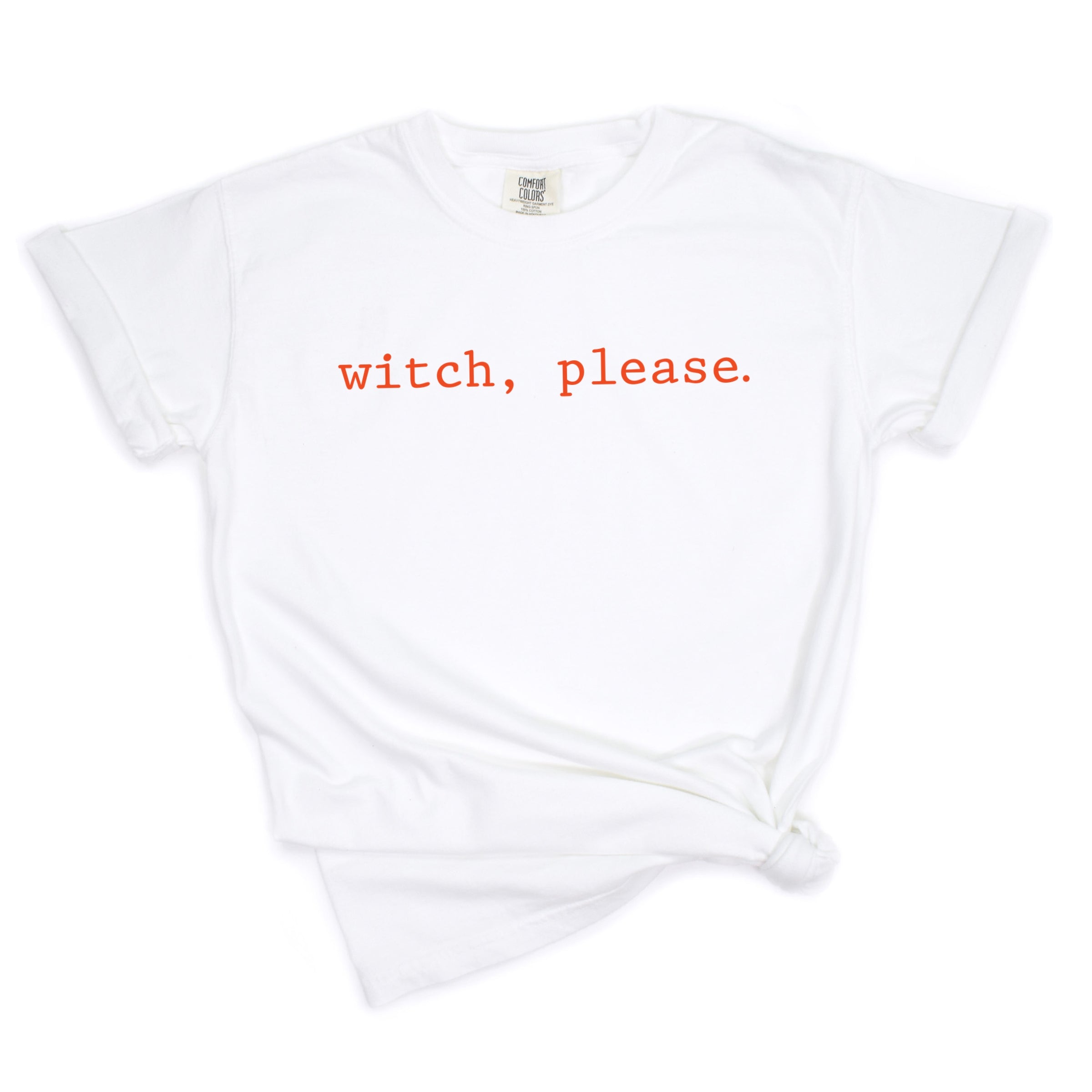 Witch, Please Typewriter - Women's Garment Dyed Graphic T-Shirt