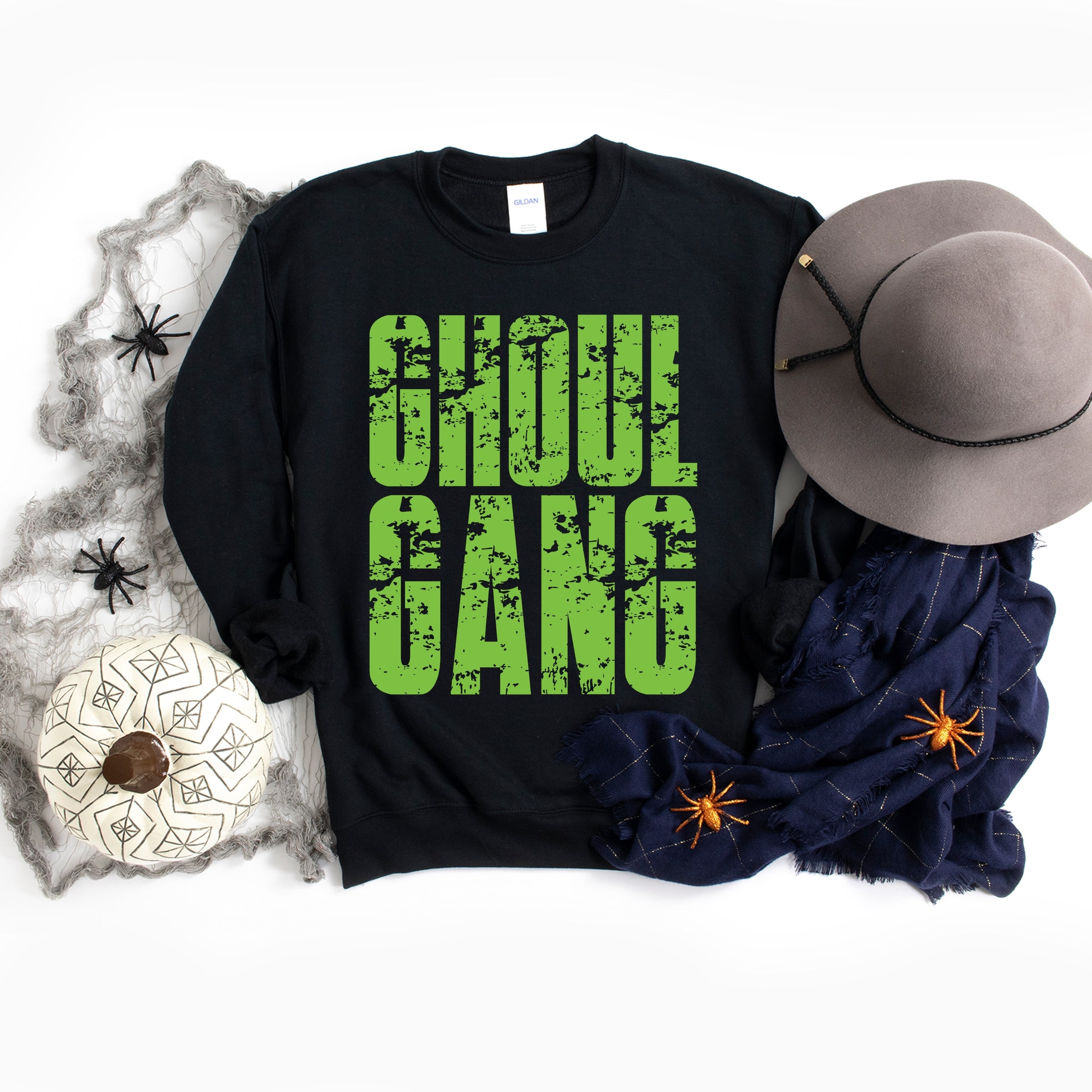 Ghoul Gang Block Distressed - Women's Graphic Sweatshirt