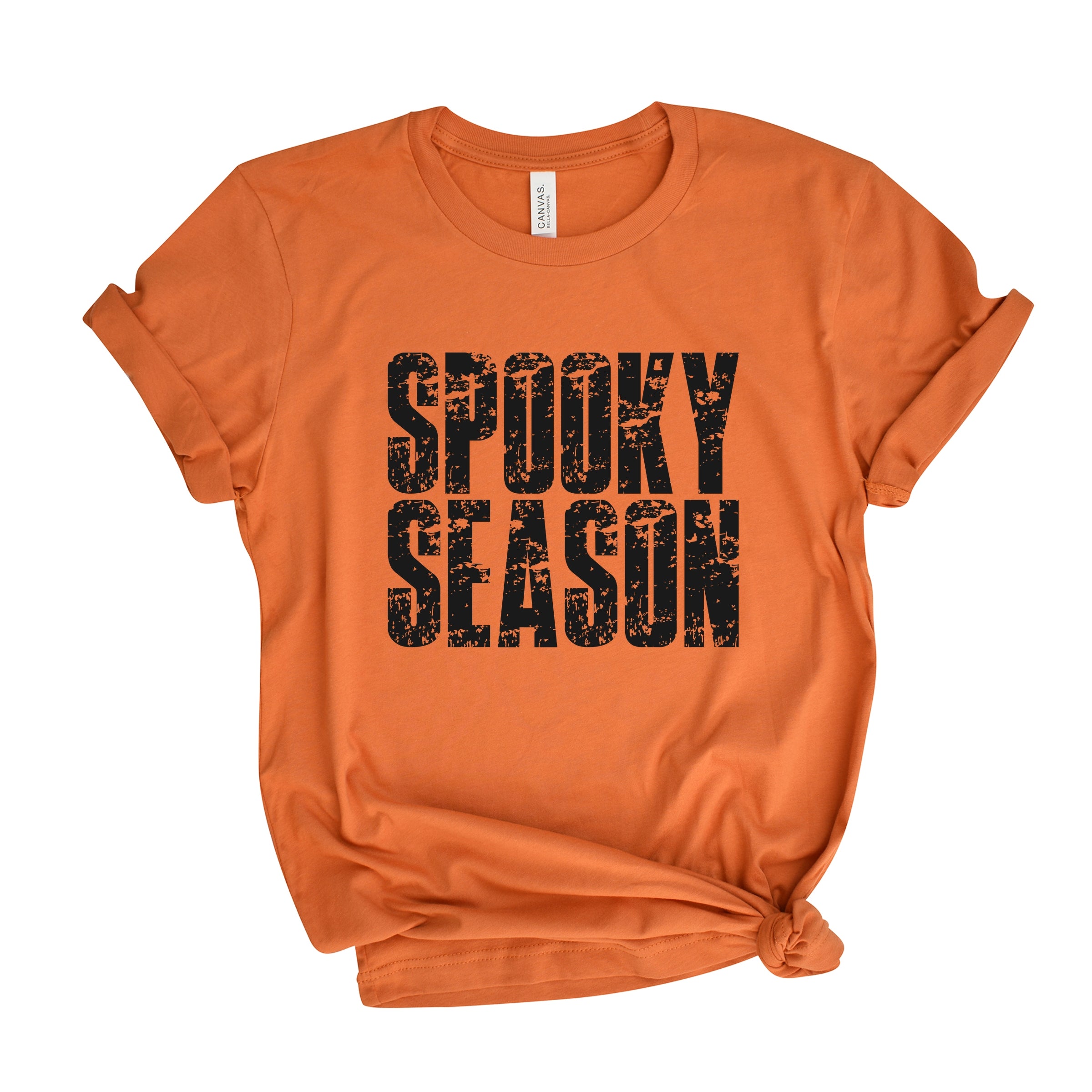 Spooky Season Block Distressed - Women's Short Sleeve Graphic T-Shirt