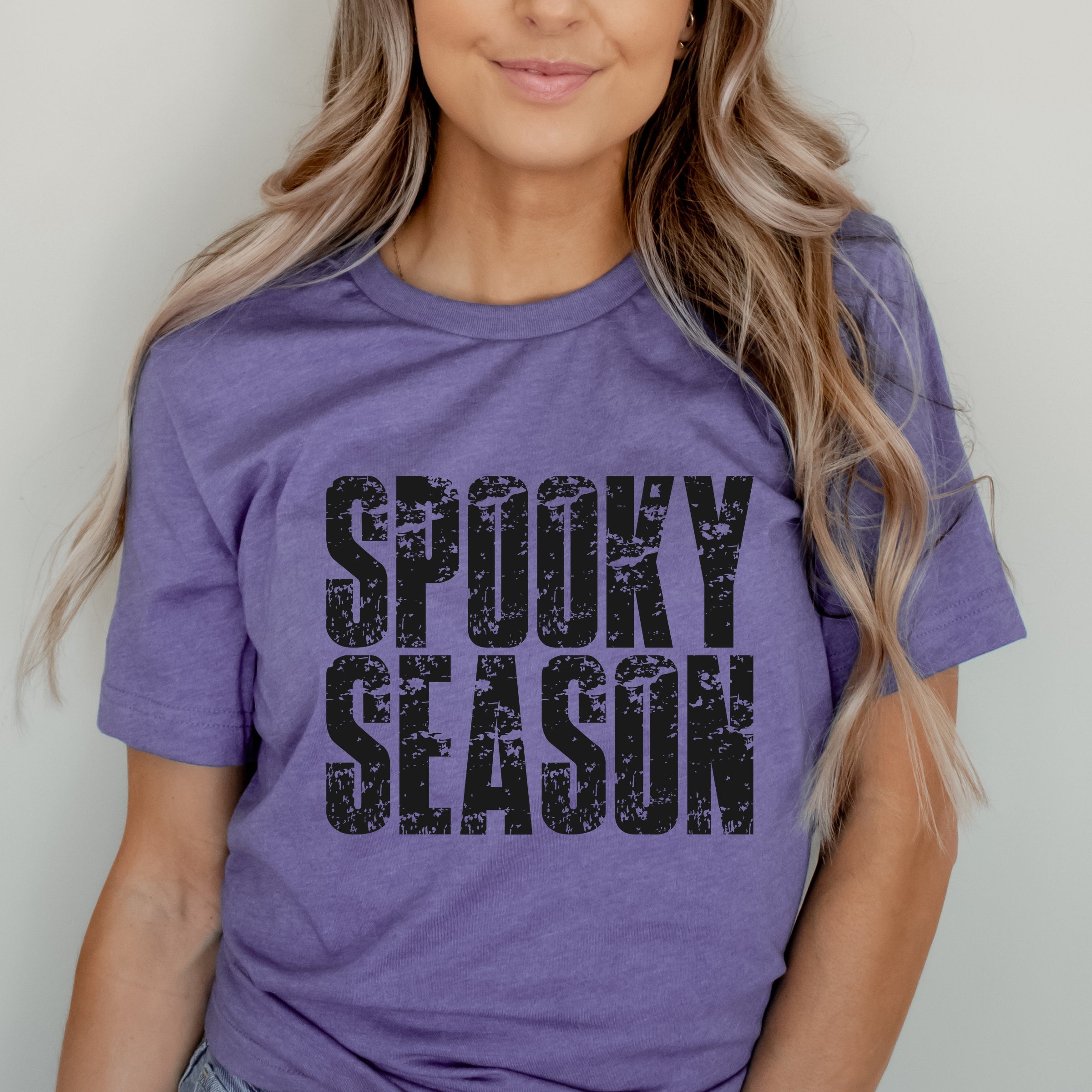 Spooky Season Block Distressed - Women's Short Sleeve Graphic T-Shirt