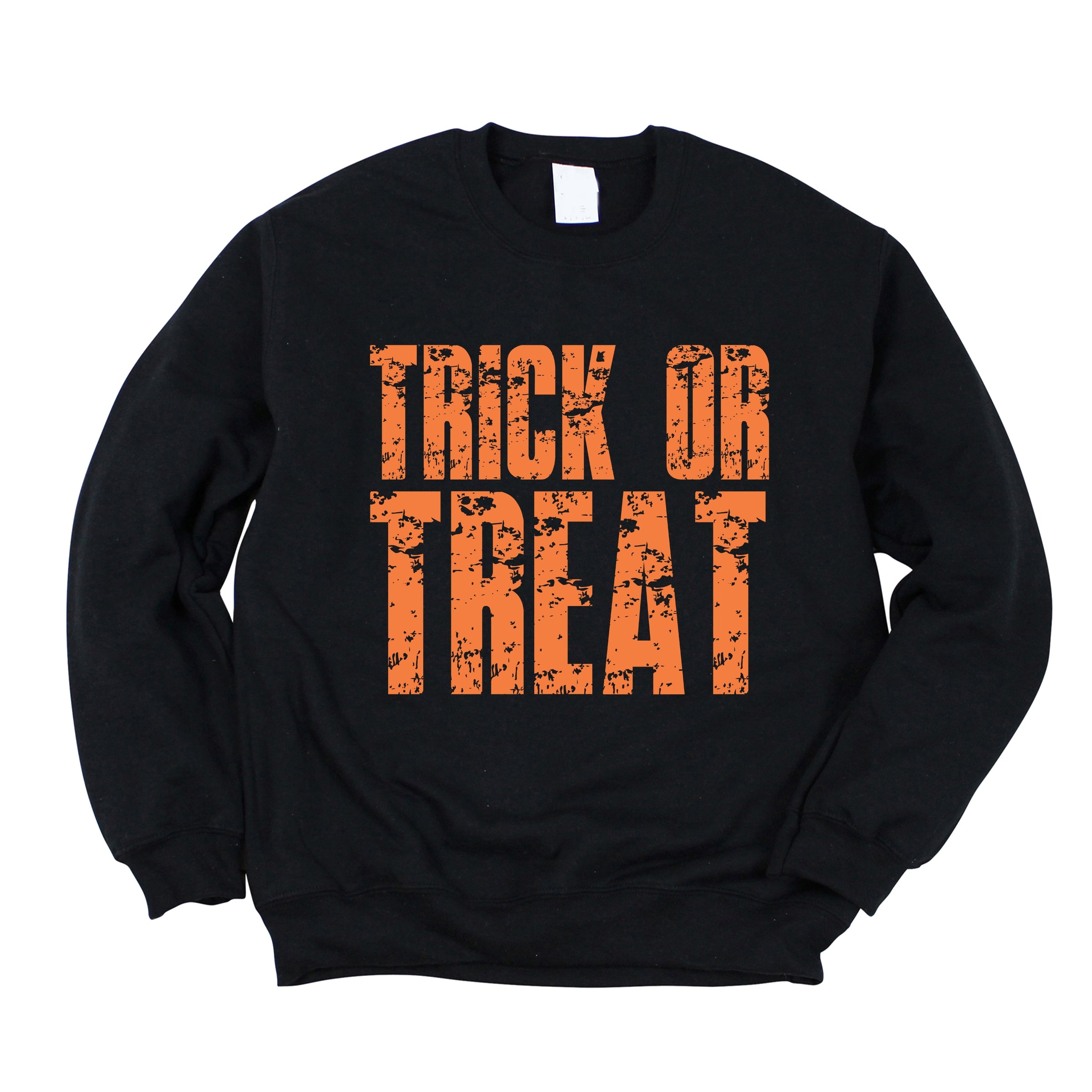 Trick or Treat Block Distressed - Women's Graphic Sweatshirt