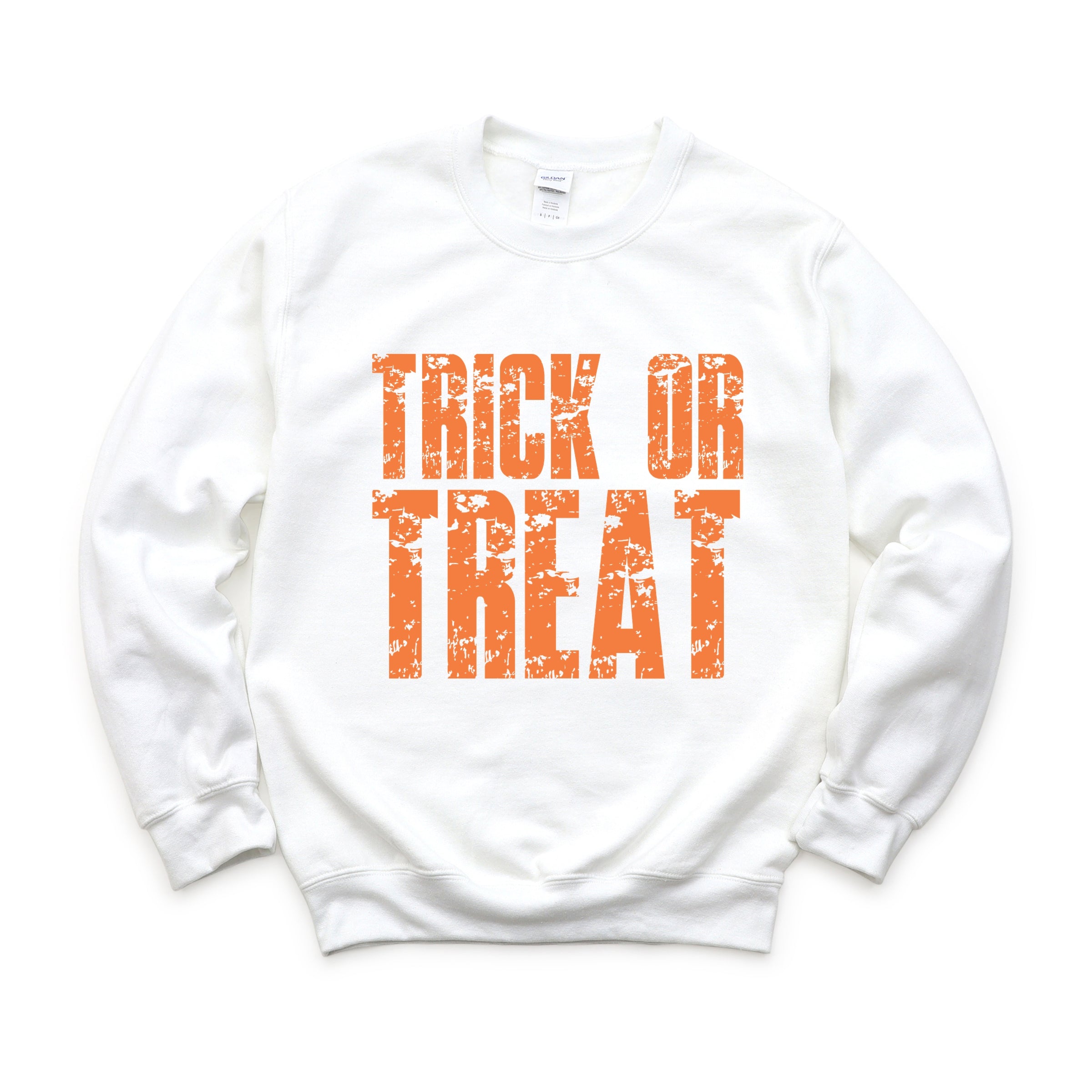 Trick or Treat Block Distressed - Women's Graphic Sweatshirt