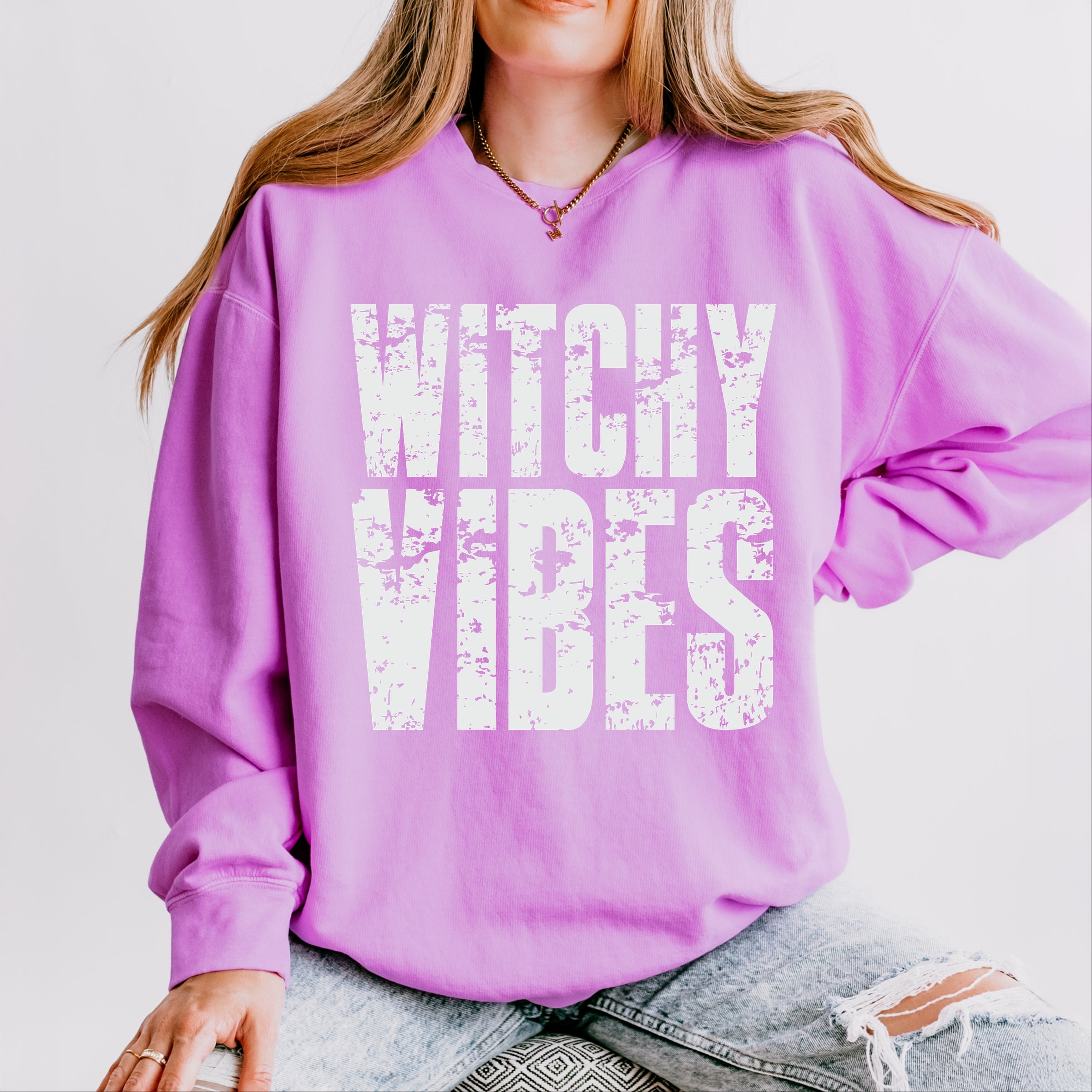 Witchy Vibes - Women's Lightweight Garment Dyed Sweatshirt