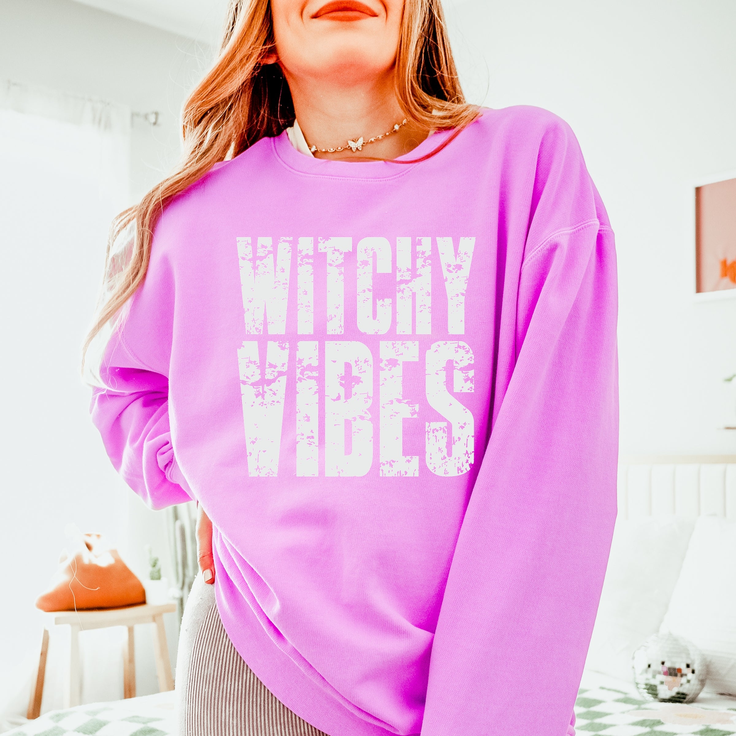 Witchy Vibes - Women's Lightweight Garment Dyed Sweatshirt