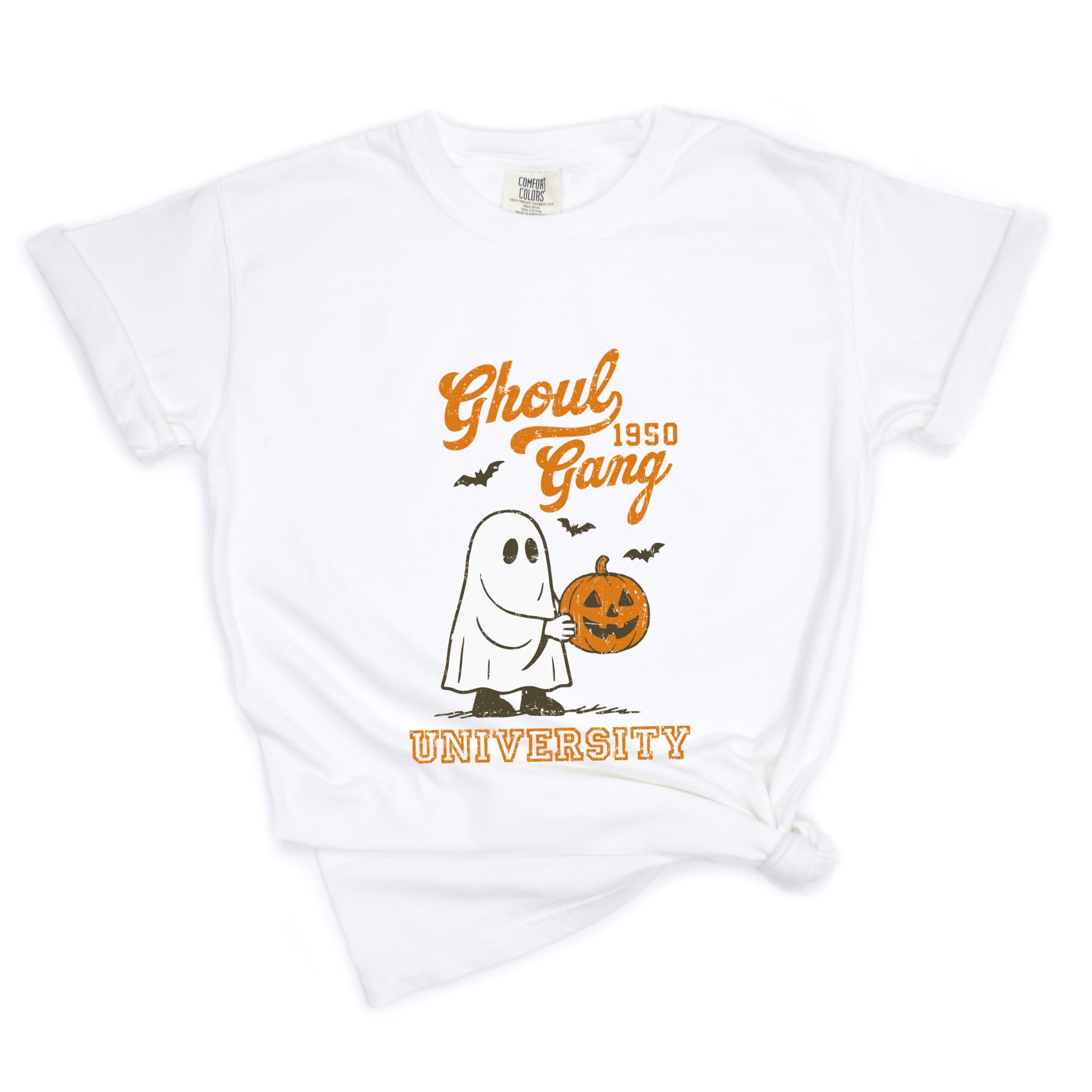 Ghoul Gang University 1950 - Women's Garment Dyed Graphic T-Shirt