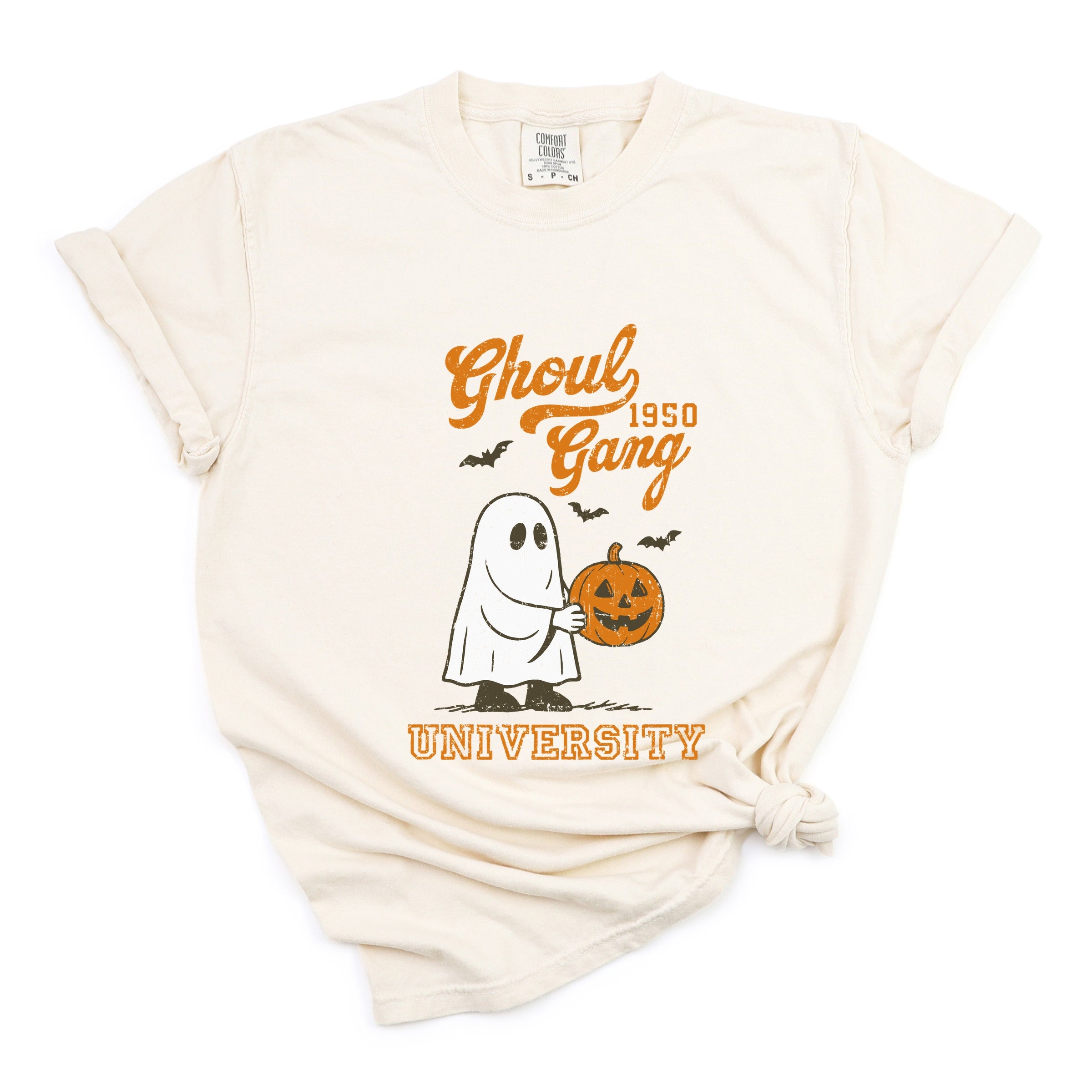 Ghoul Gang University 1950 - Women's Garment Dyed Graphic T-Shirt