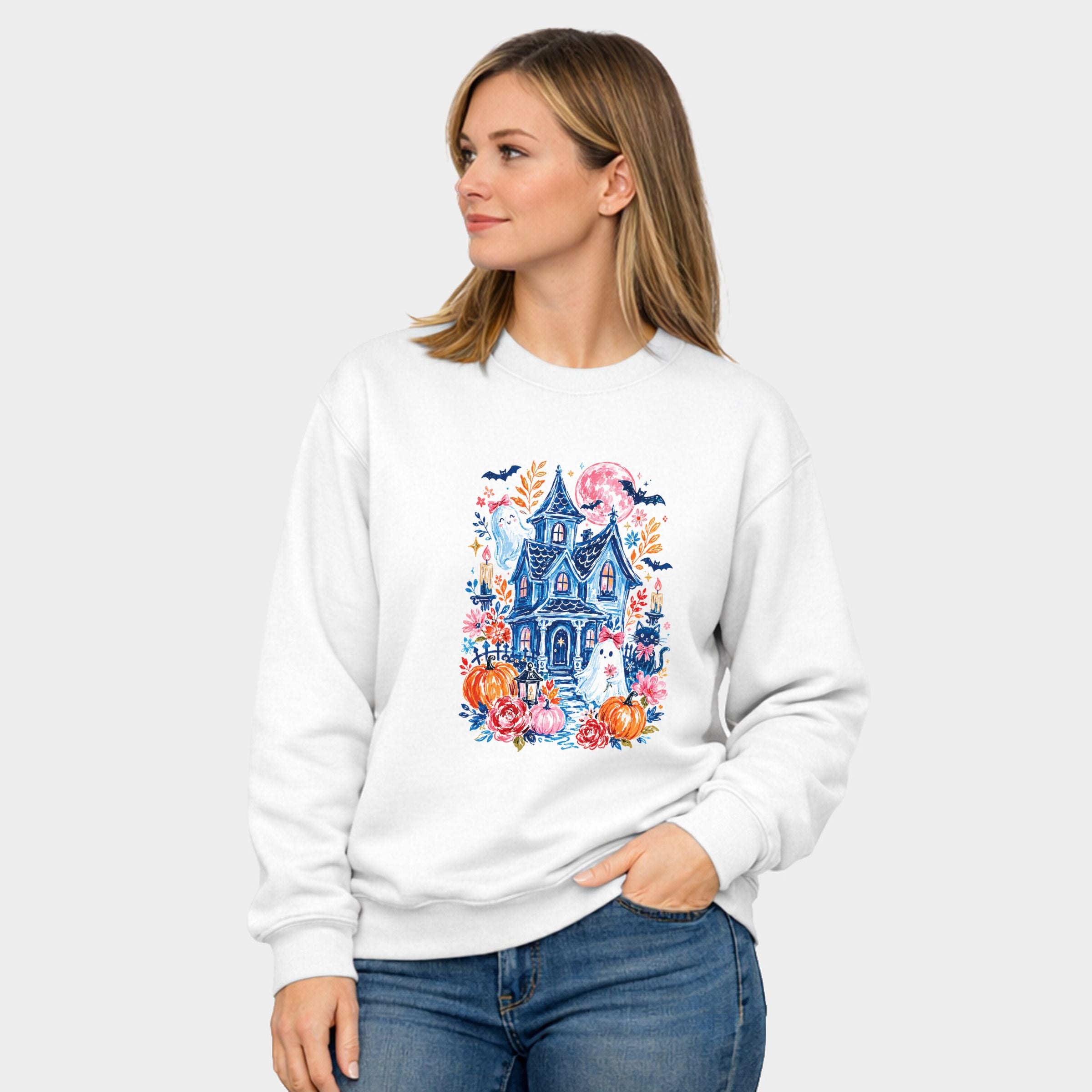 Coquette Haunted House - Women's Graphic Sweatshirt