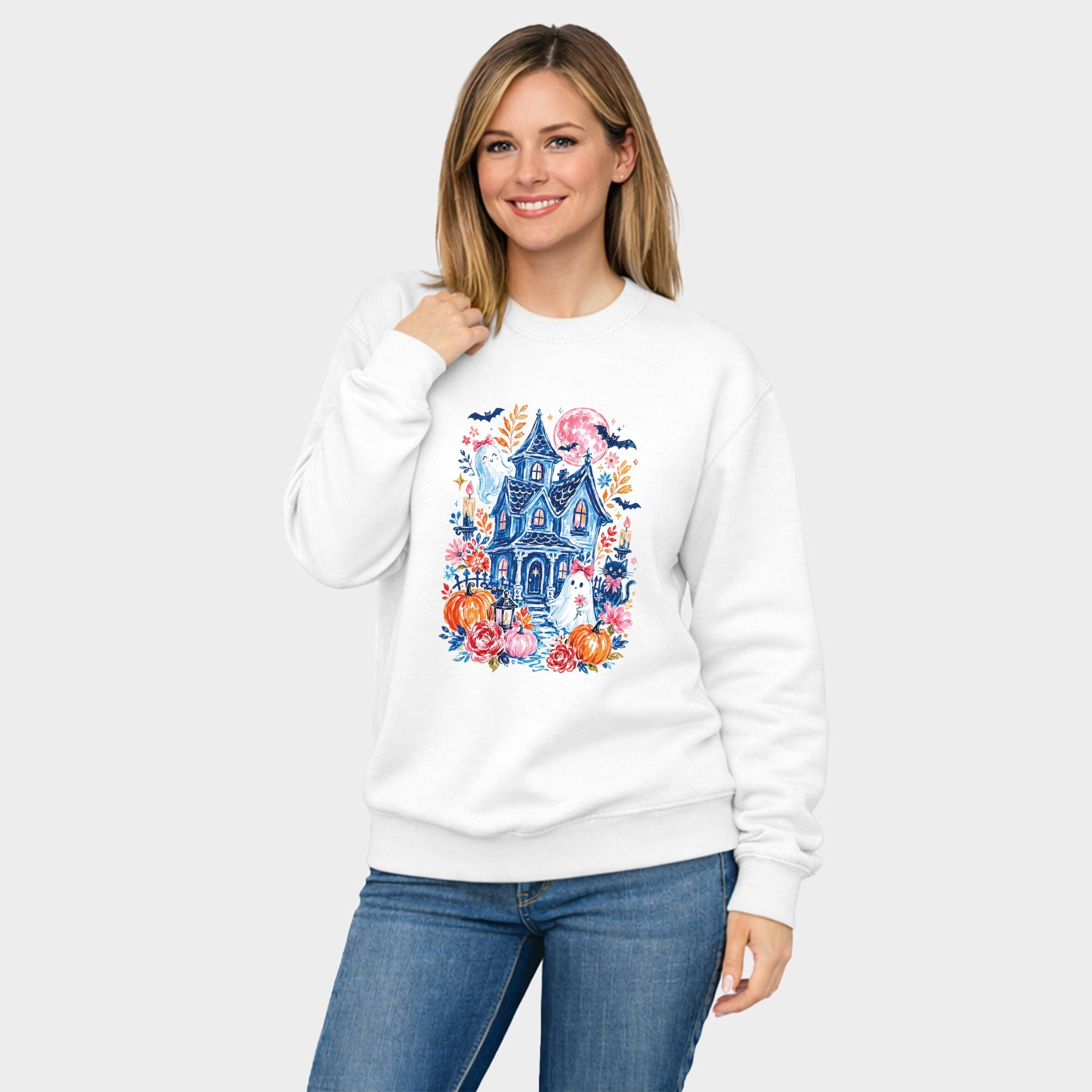 Coquette Haunted House - Women's Graphic Sweatshirt