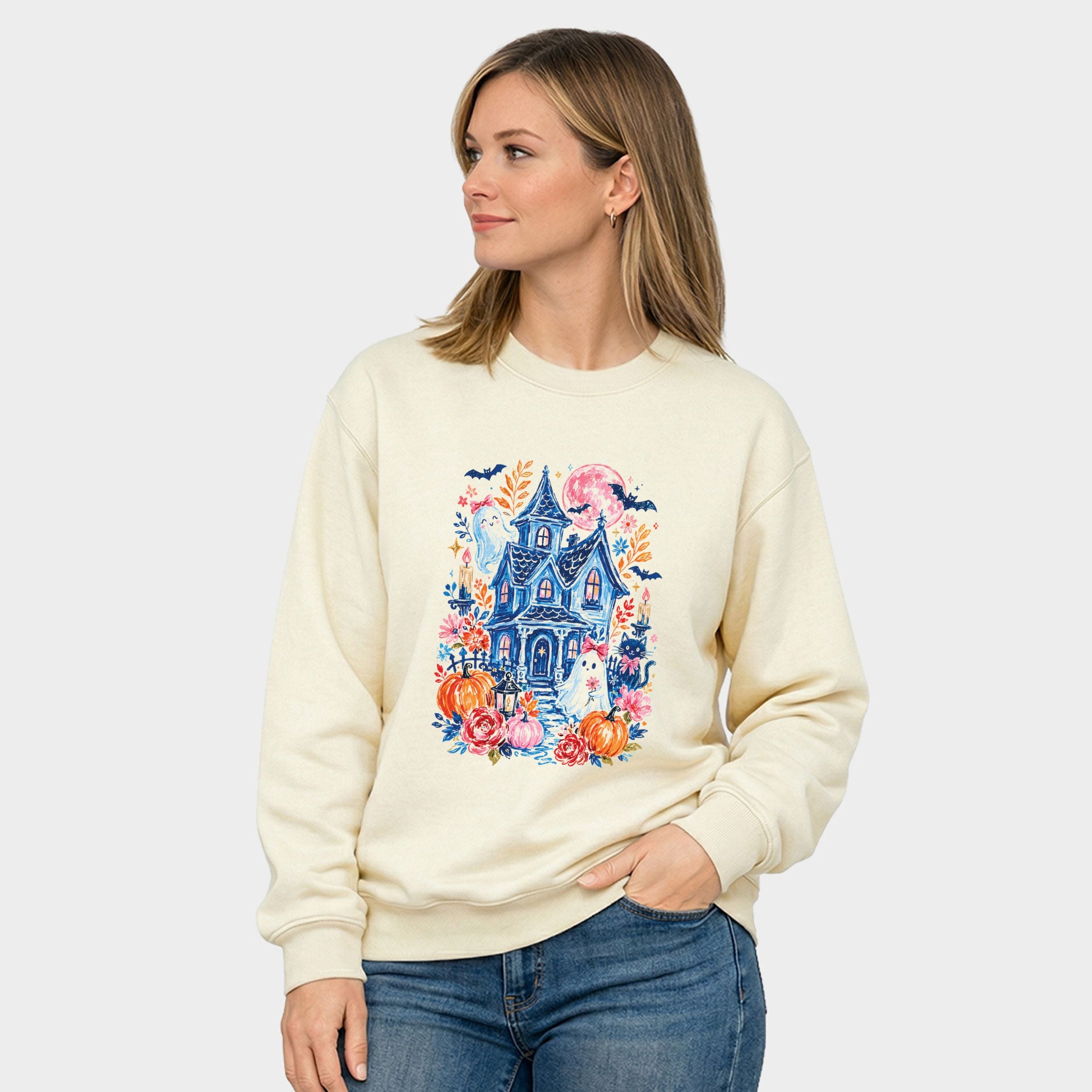Coquette Haunted House - Women's Graphic Sweatshirt