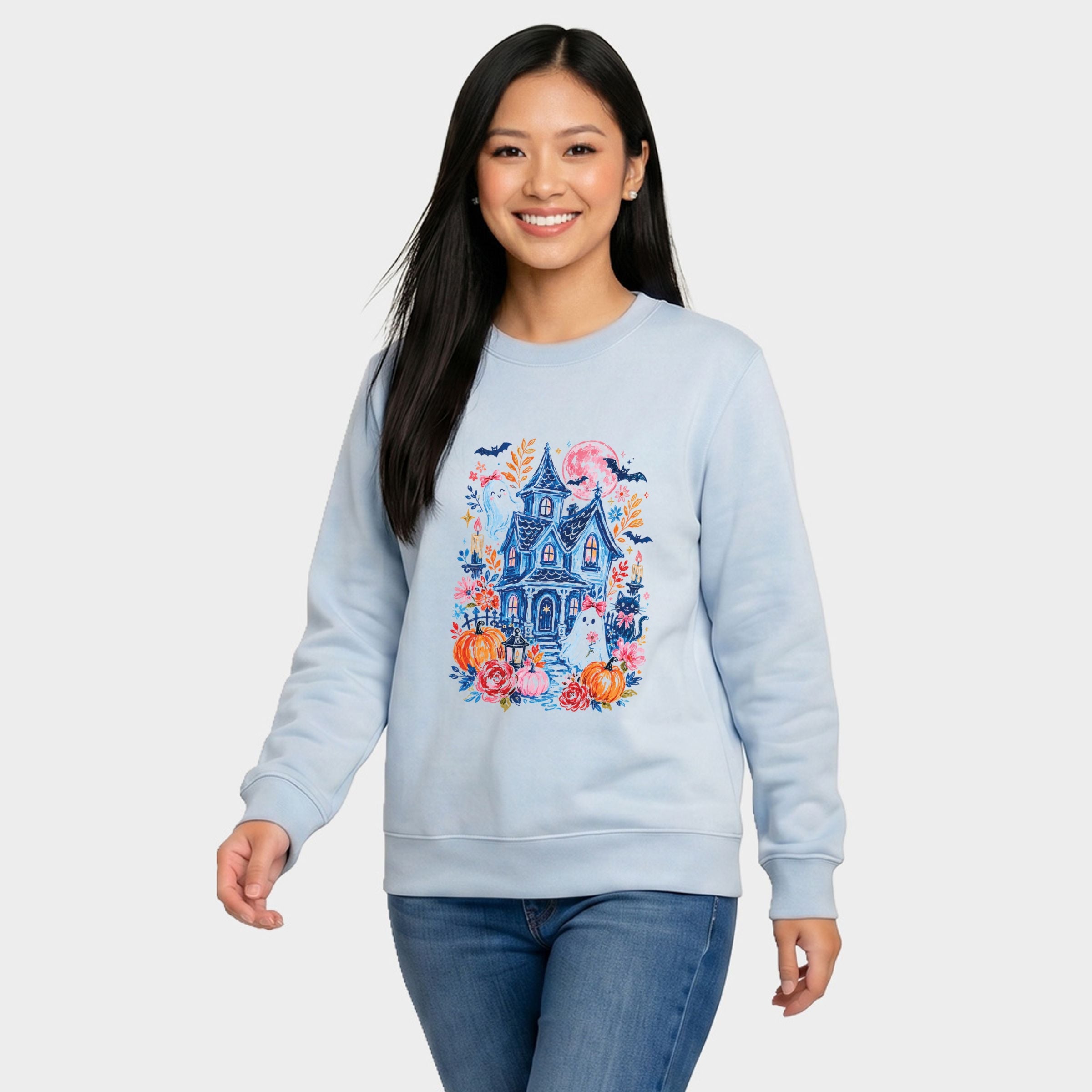 Coquette Haunted House - Women's Graphic Sweatshirt