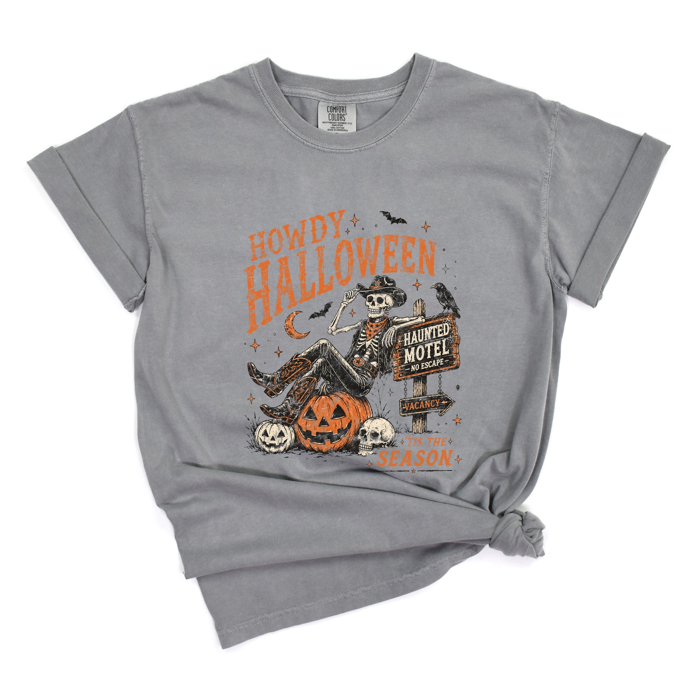 Howdy Halloween Skeleton - Women's Garment Dyed Graphic T-Shirt