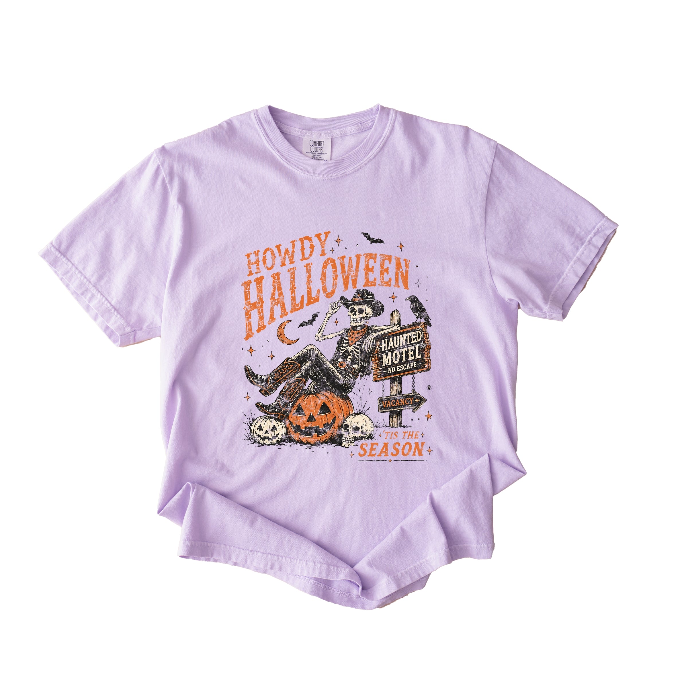 Howdy Halloween Skeleton - Women's Garment Dyed Graphic T-Shirt