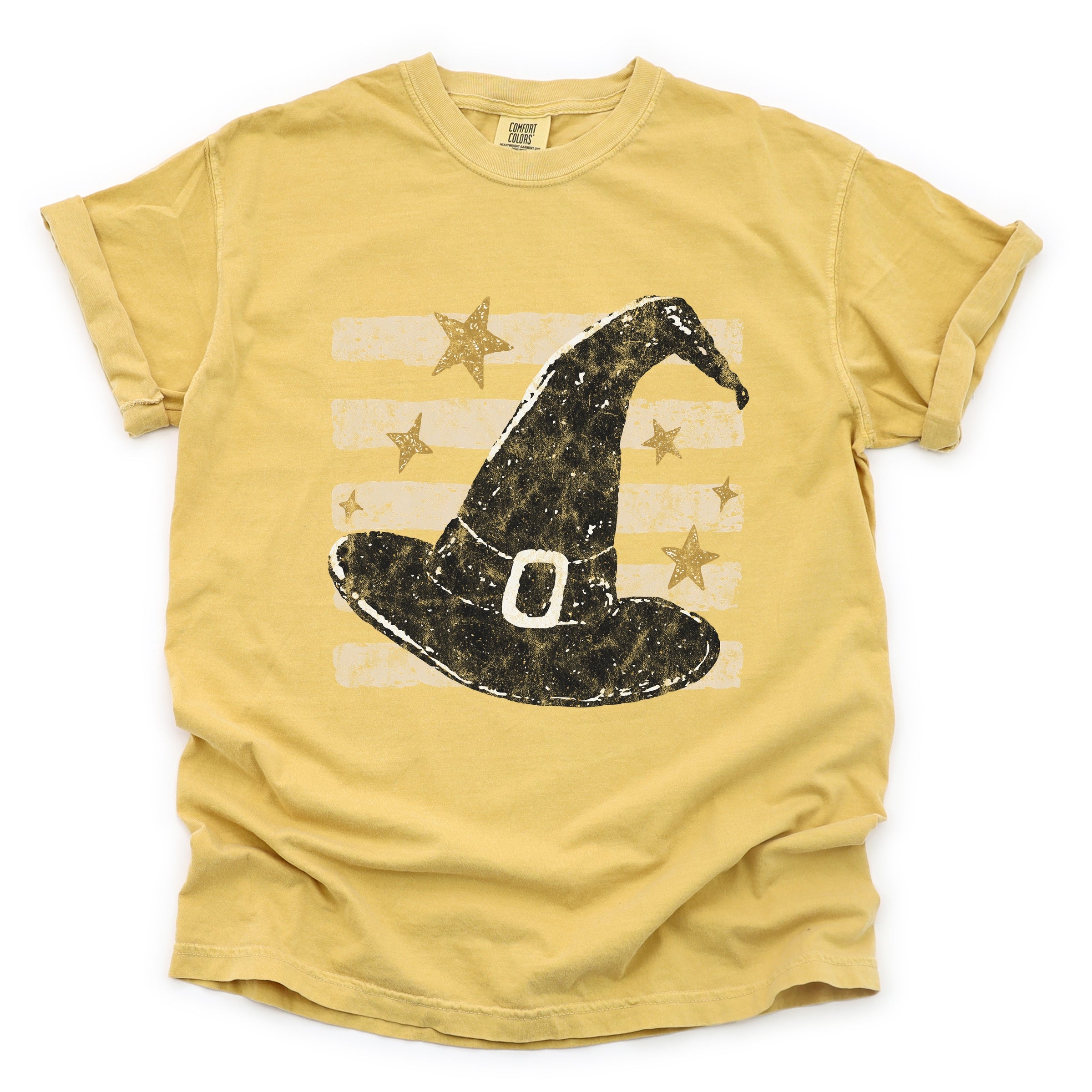 Witch Hat Stripes - Women's Garment Dyed Graphic T-Shirt