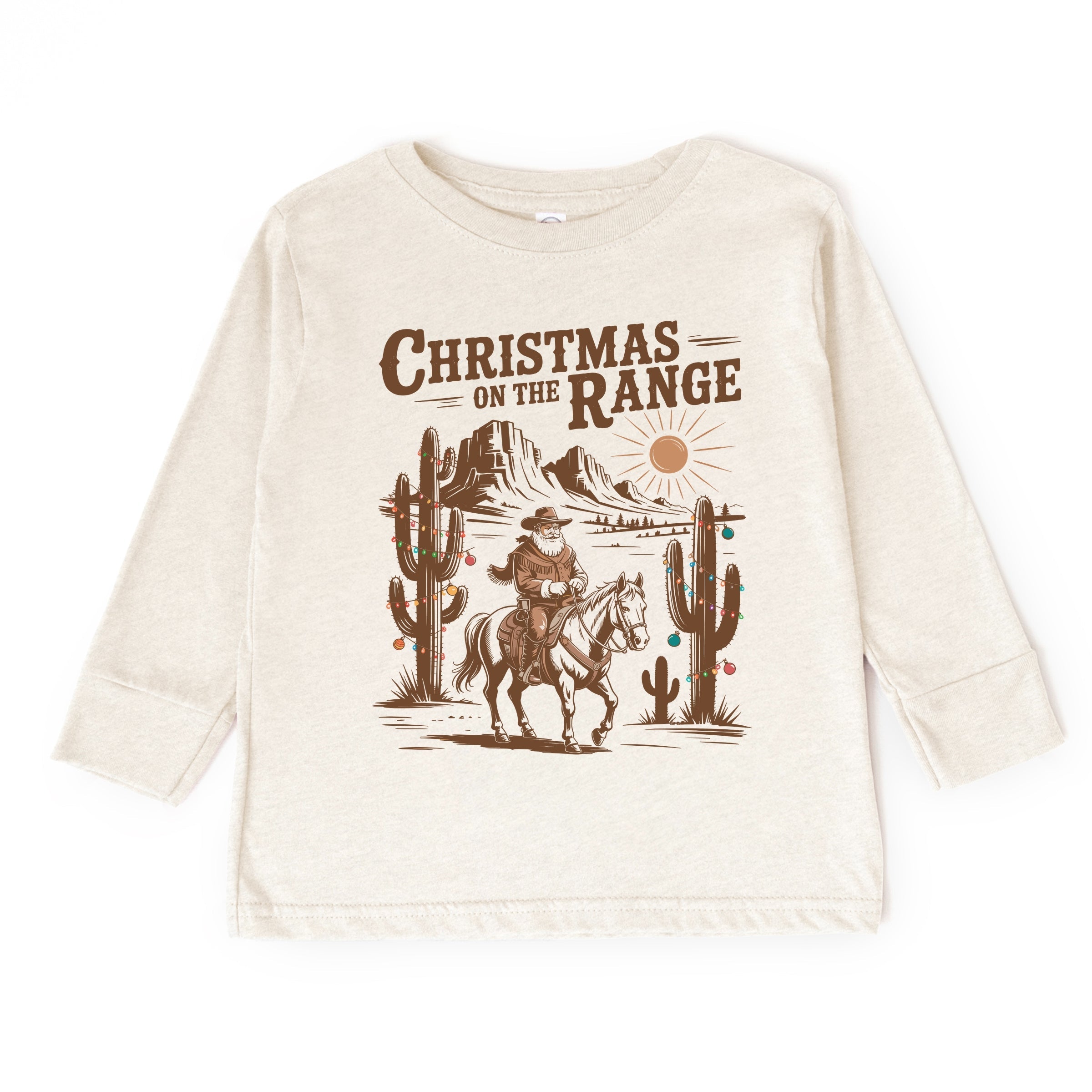 Christmas on the Range - Toddler Long Sleeve Graphic Tee and Youth Long Sleeve Graphic T-Shirt