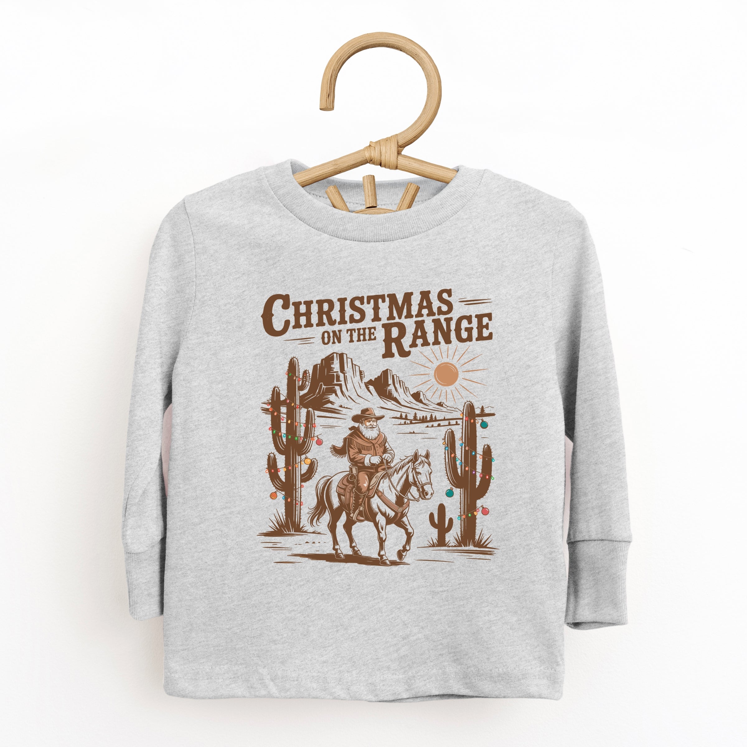 Christmas on the Range - Toddler Long Sleeve Graphic Tee and Youth Long Sleeve Graphic T-Shirt
