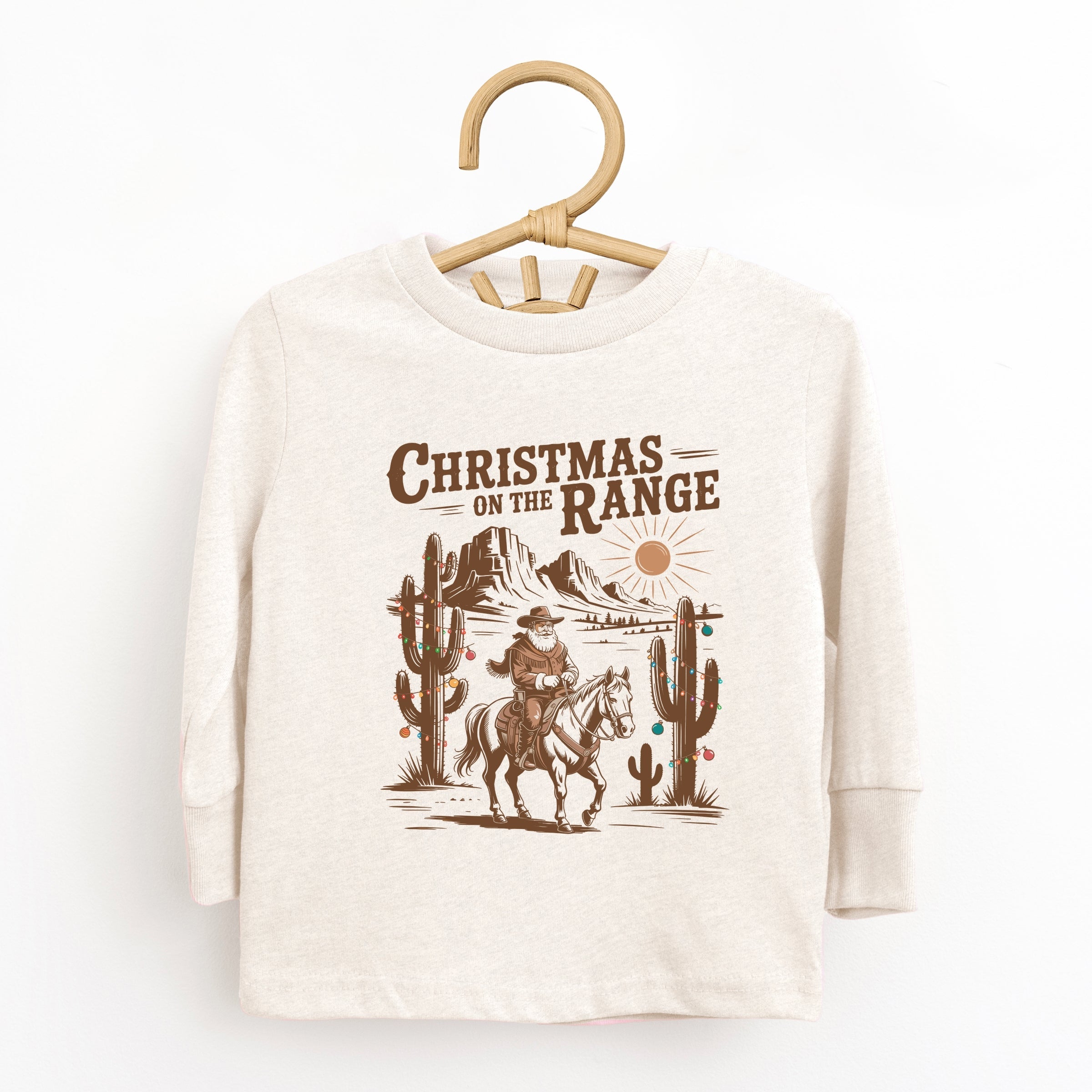Christmas on the Range - Toddler Long Sleeve Graphic Tee and Youth Long Sleeve Graphic T-Shirt