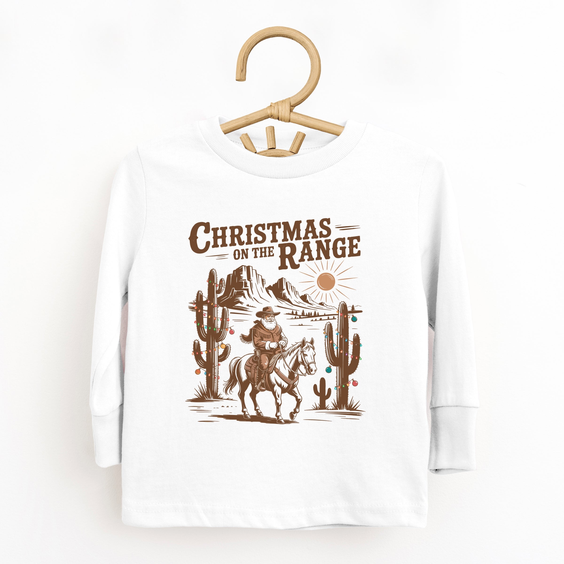 Christmas on the Range - Toddler Long Sleeve Graphic Tee and Youth Long Sleeve Graphic T-Shirt