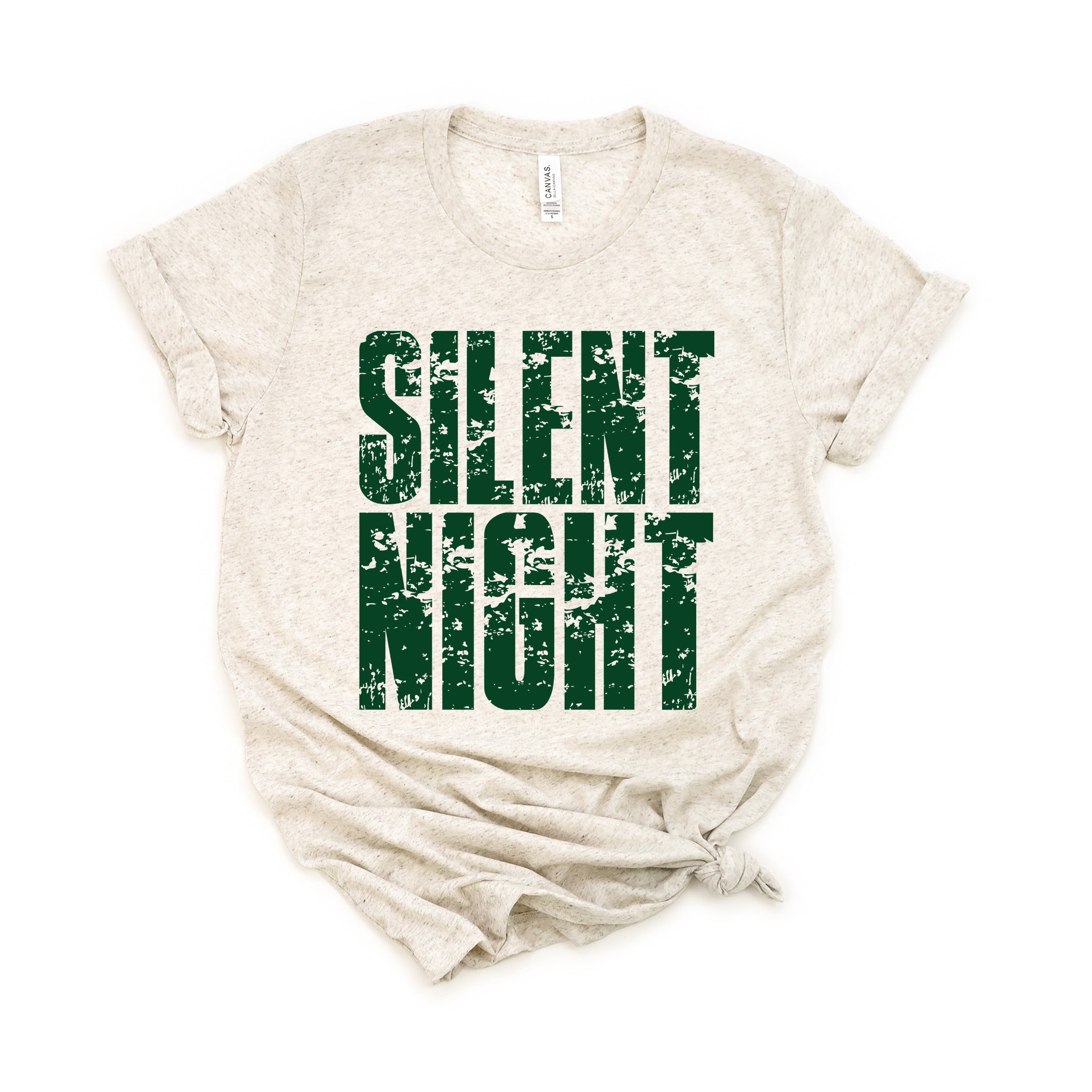 Silent Night Block Distressed - Women's Short Sleeve Graphic T-Shirt