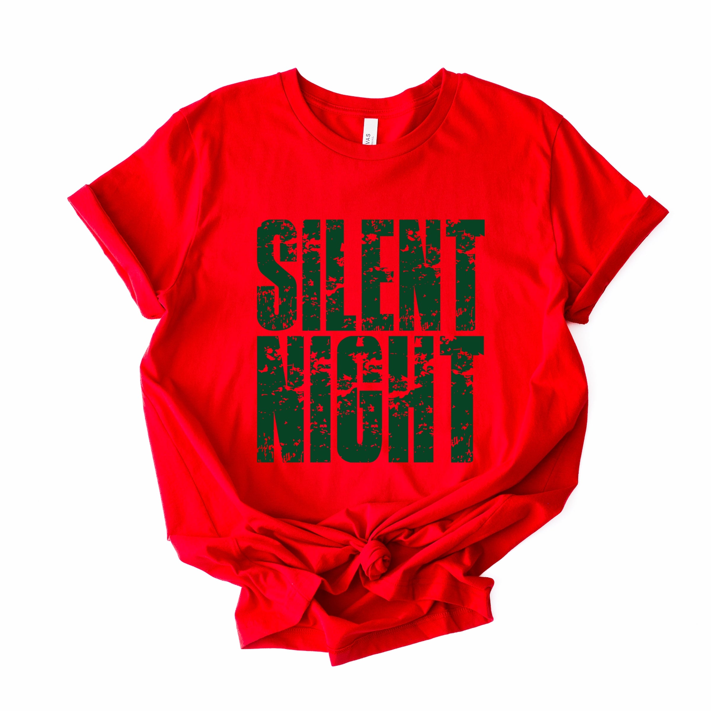 Silent Night Block Distressed - Women's Short Sleeve Graphic T-Shirt