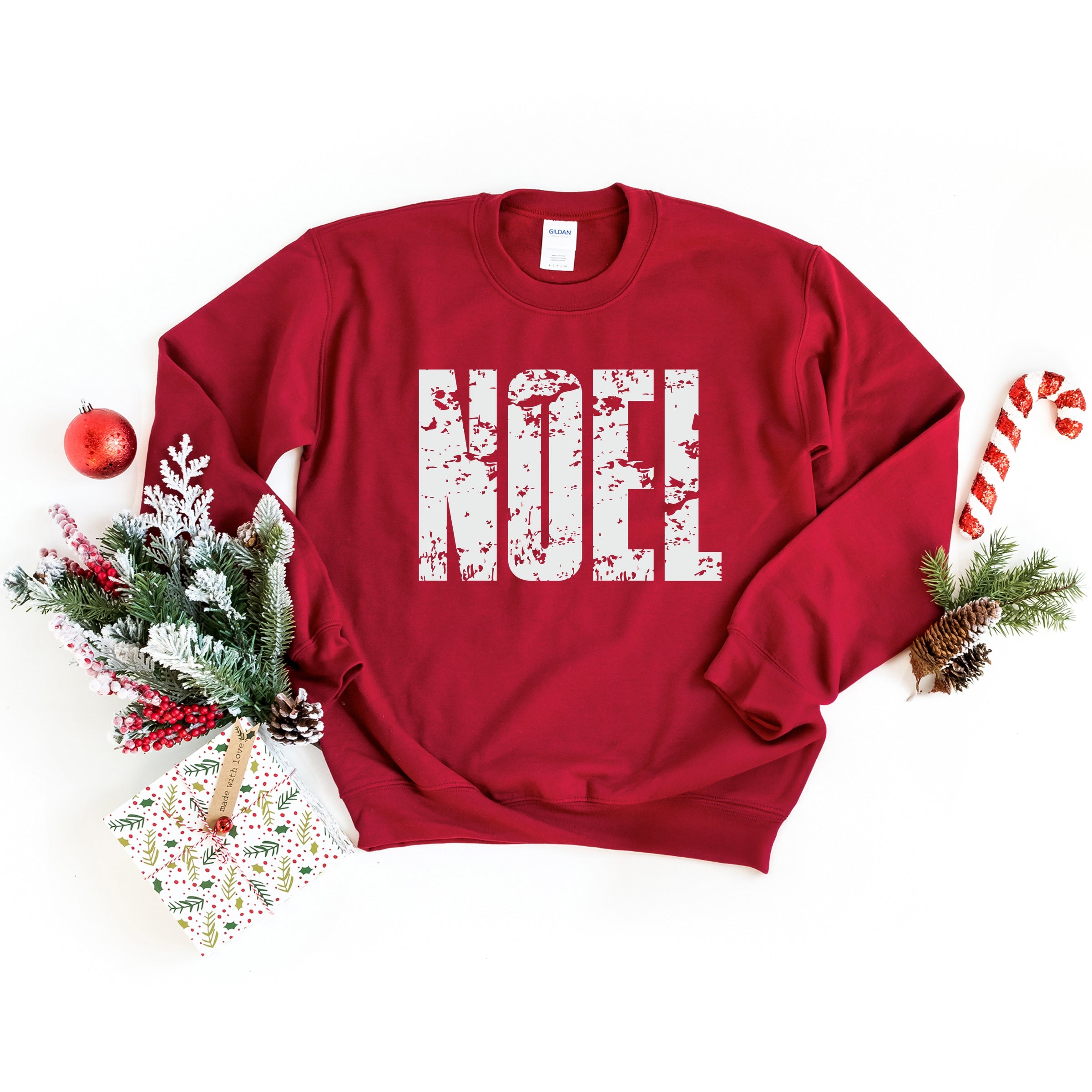 Noel Block Distressed - Women's Graphic Sweatshirt