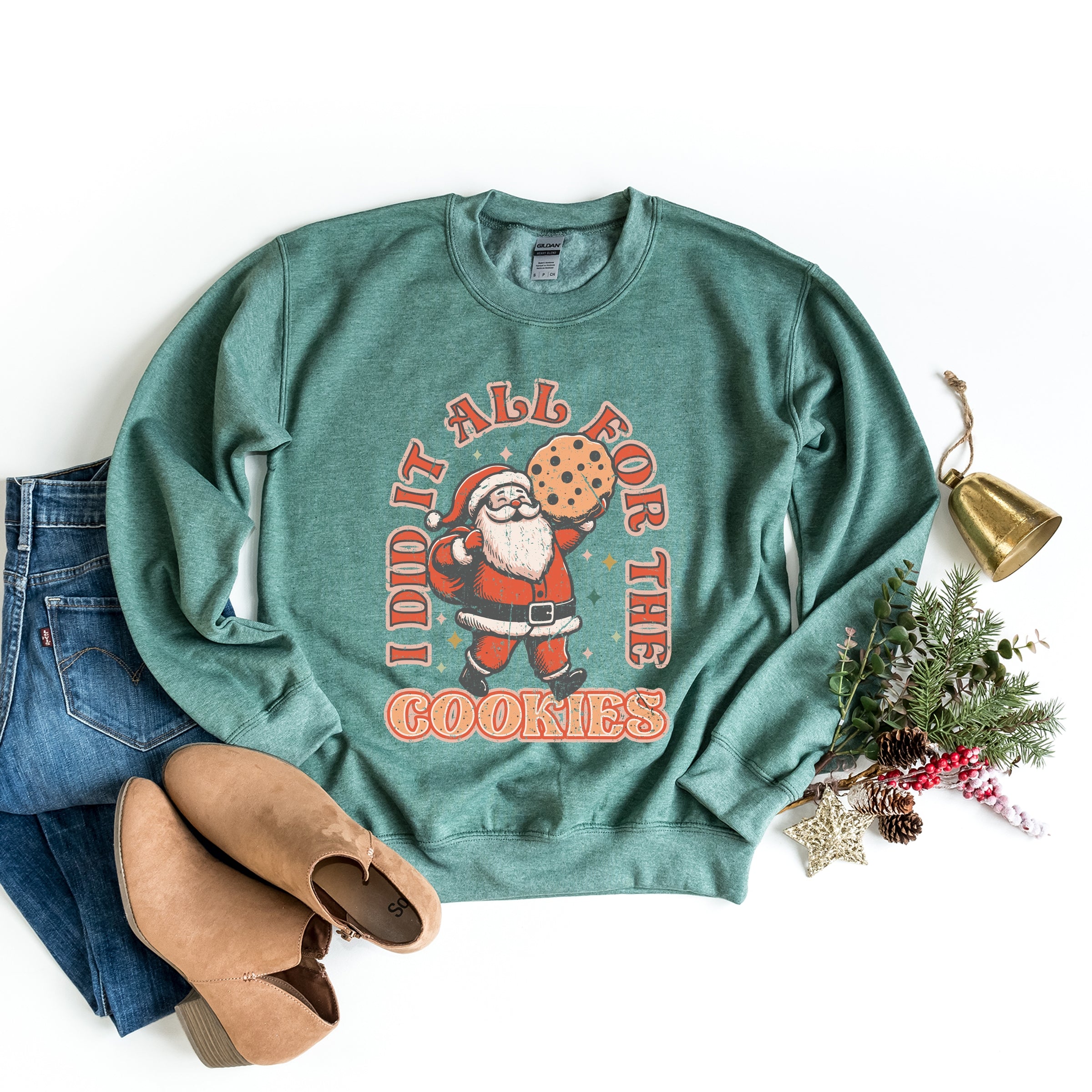 I Did It All For The Cookies Santa - Women's Graphic Sweatshirt