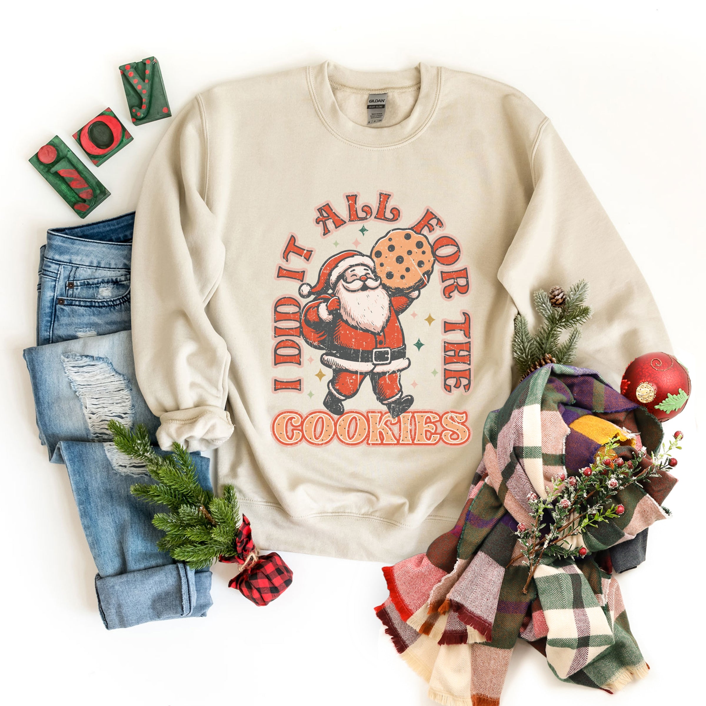 I Did It All For The Cookies Santa - Women's Graphic Sweatshirt
