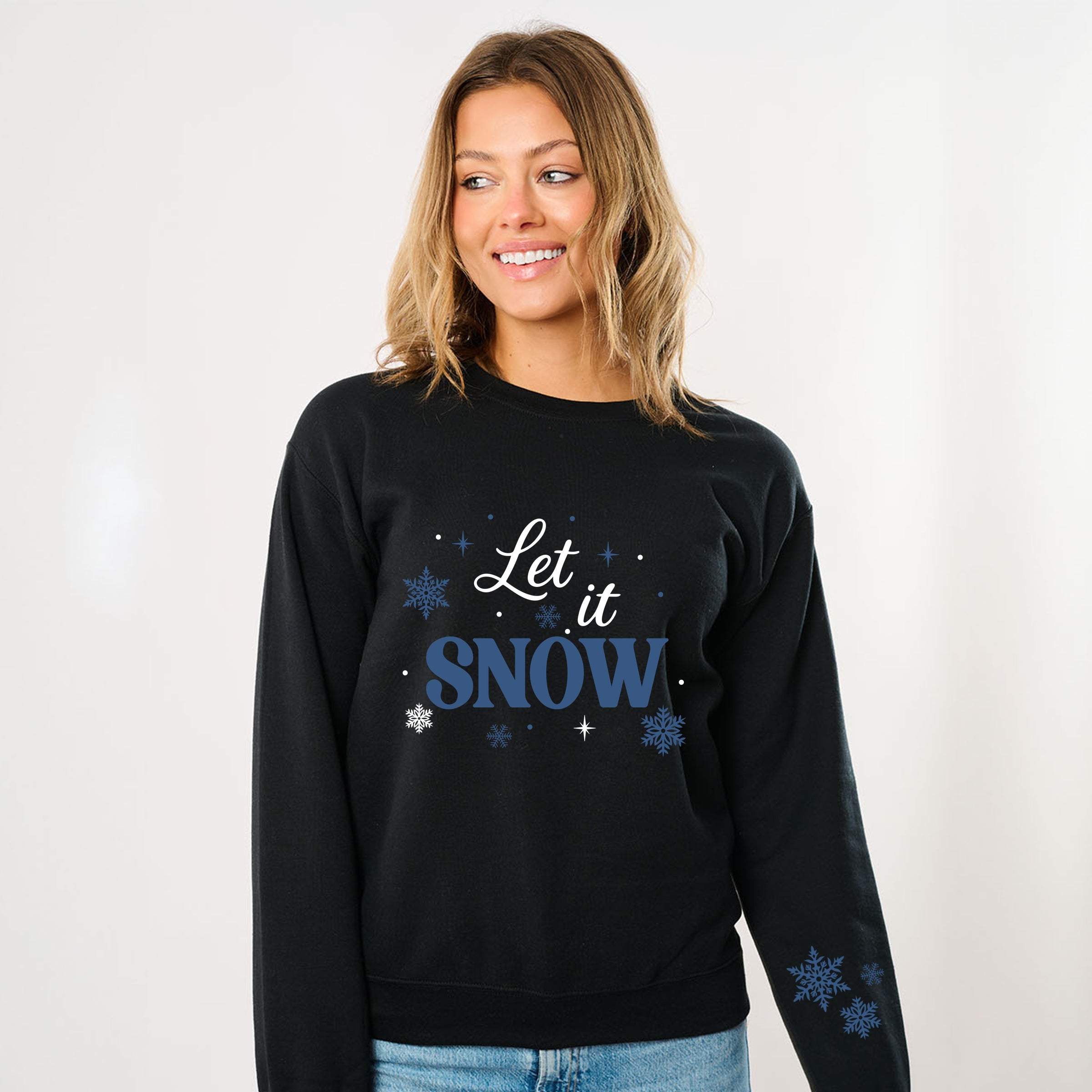 Let It Snow Snowflakes - Women's Graphic Sweatshirt