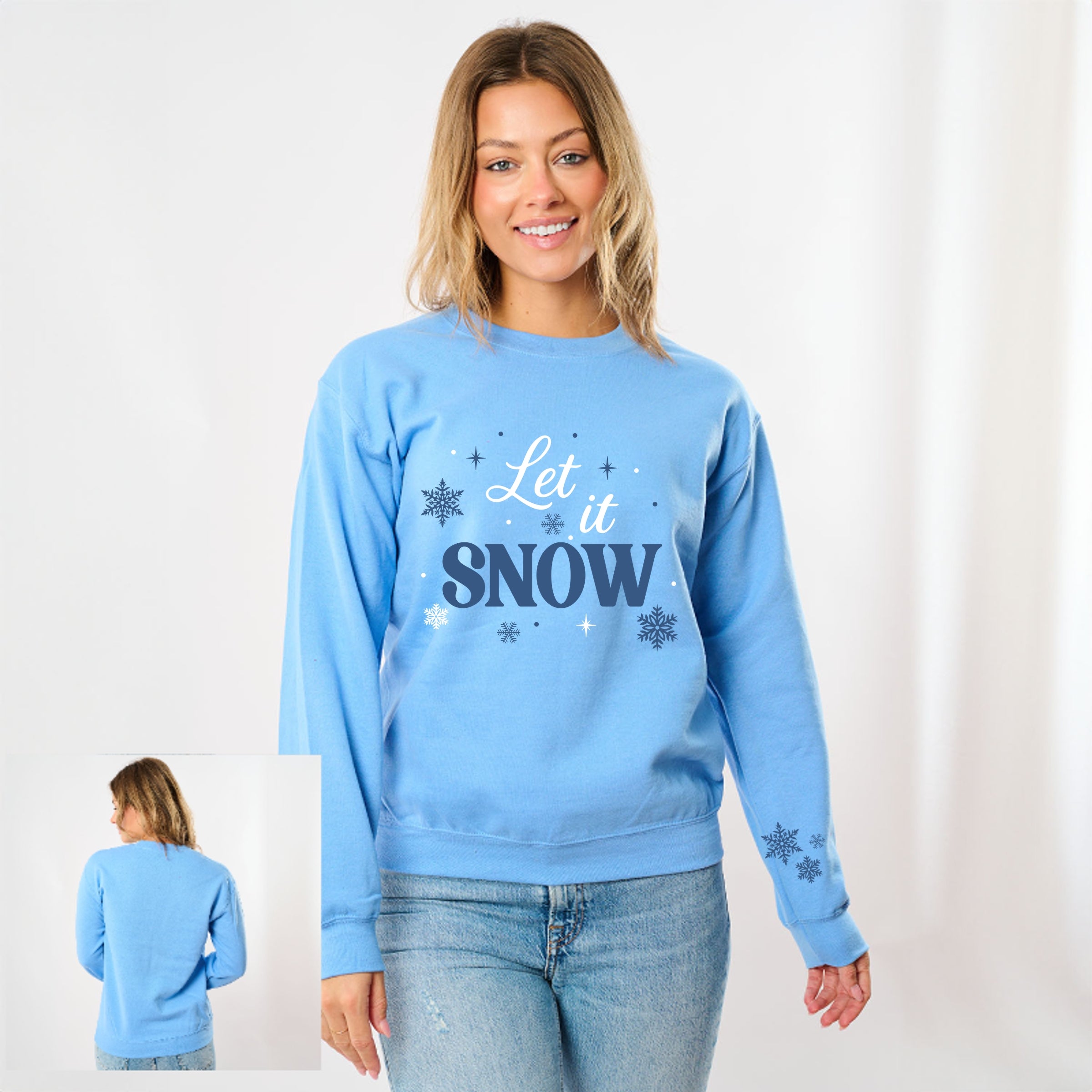 Let It Snow Snowflakes - Women's Graphic Sweatshirt