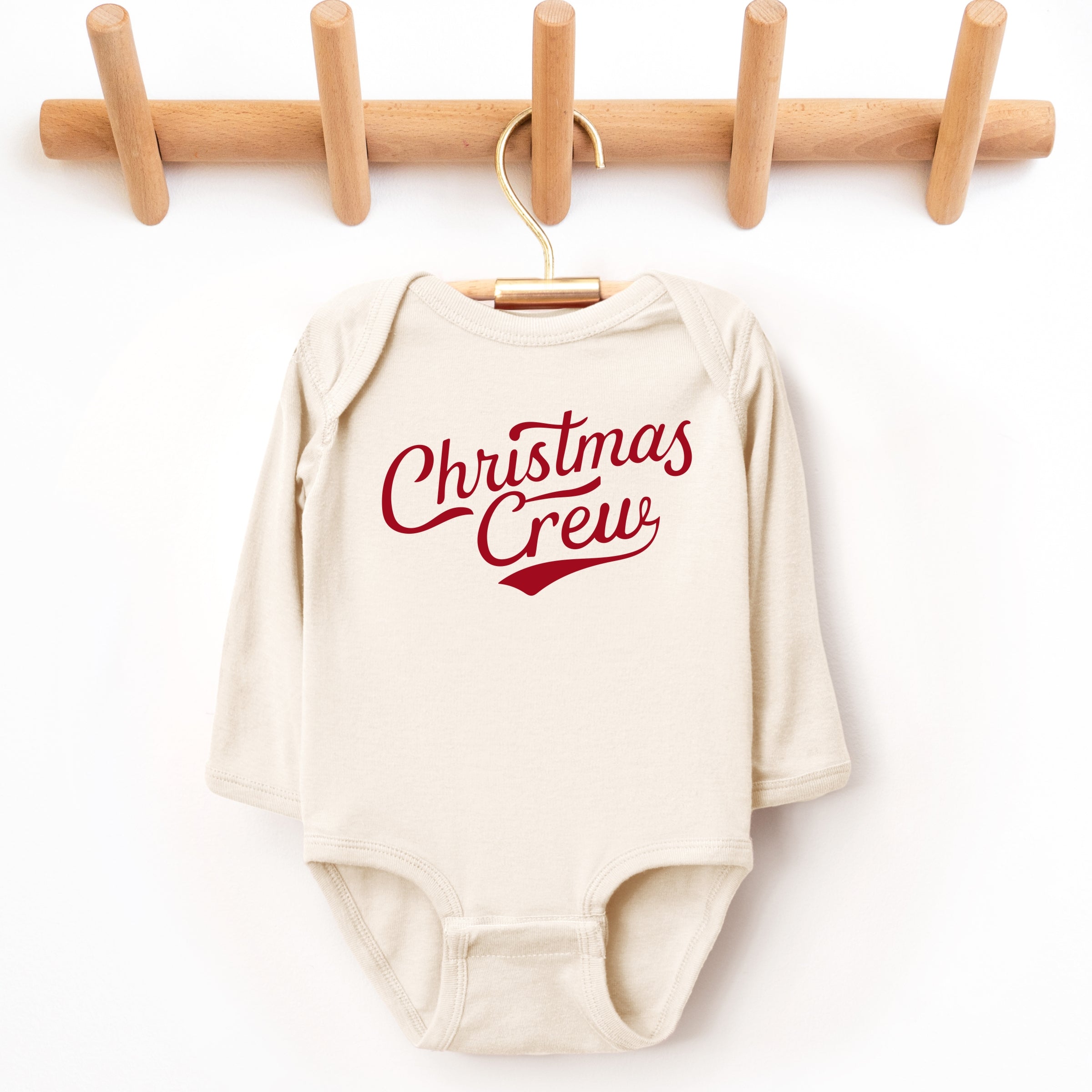 Christmas Crew Cursive - Baby Long Sleeve Bodysuit
