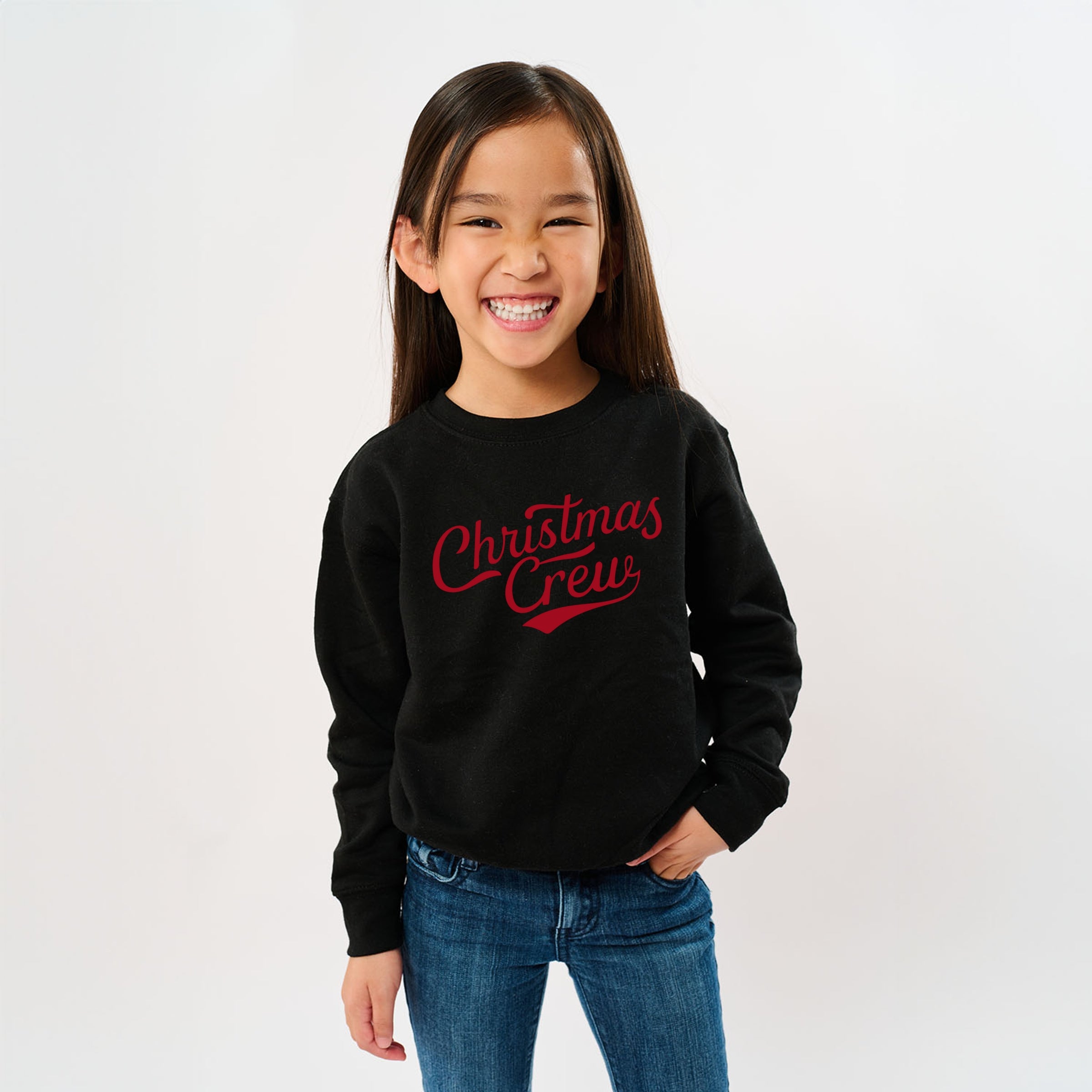 Christmas Crew Cursive - Youth Graphic Sweatshirt