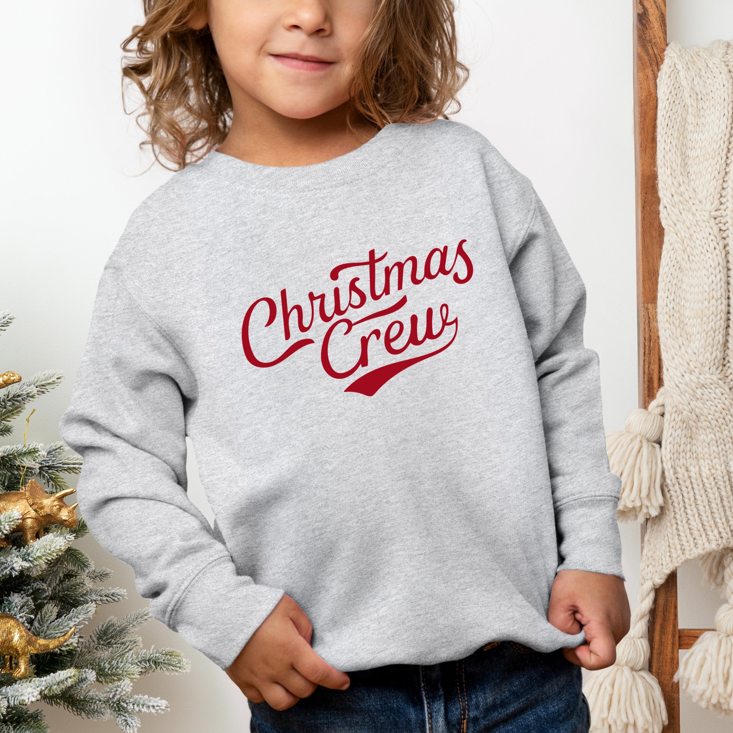 Christmas Crew Cursive - Toddler Graphic Sweatshirt