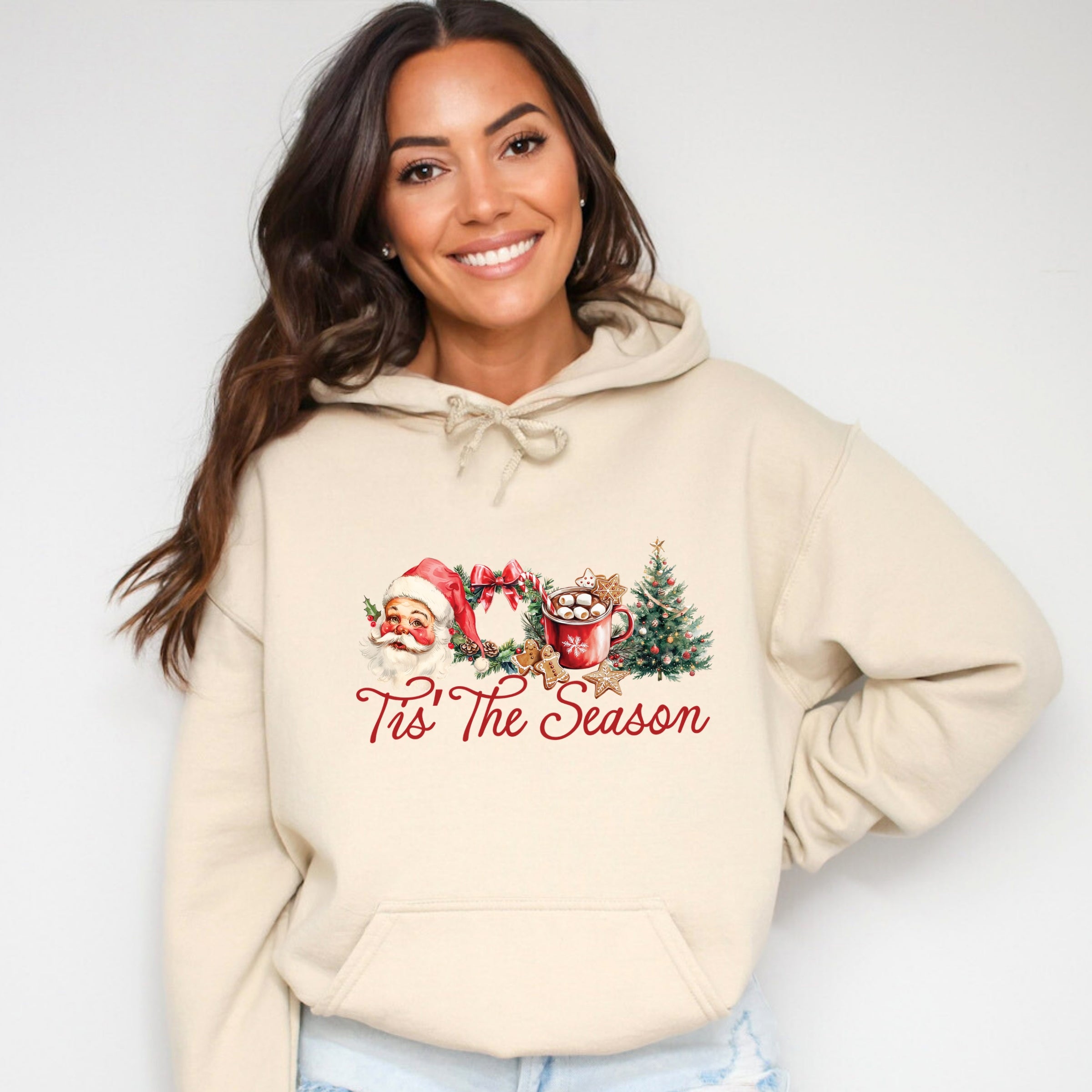 Tis' The Season Watercolor - Women's Graphic Hoodie