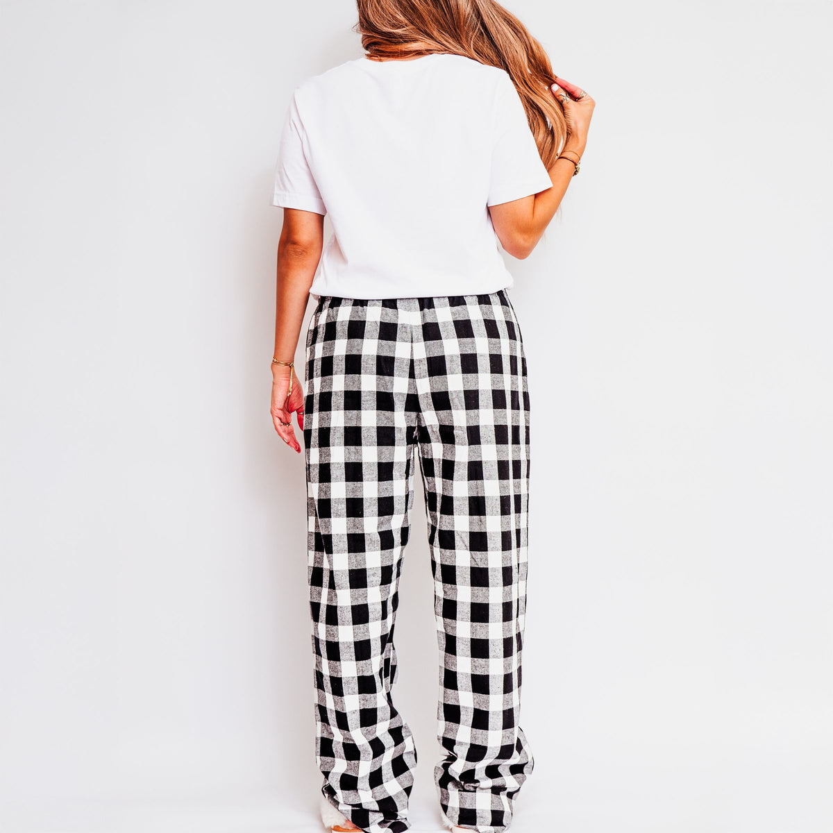 26579RED_F-CPPSET White/Black and White Plaid