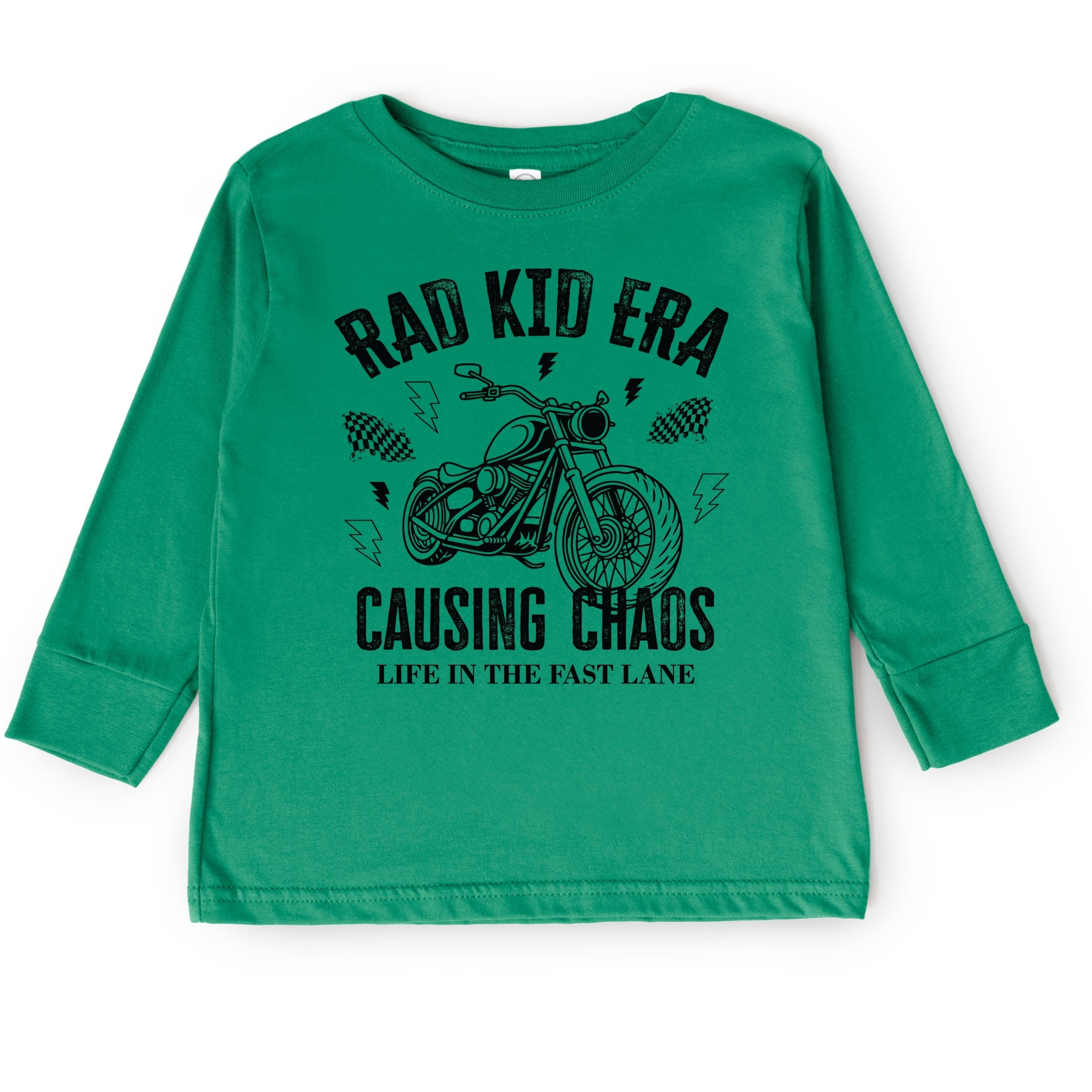 Rad Kid Era Causing Chaos - Toddler Long Sleeve Graphic Tee and Youth Long Sleeve Graphic T-Shirt