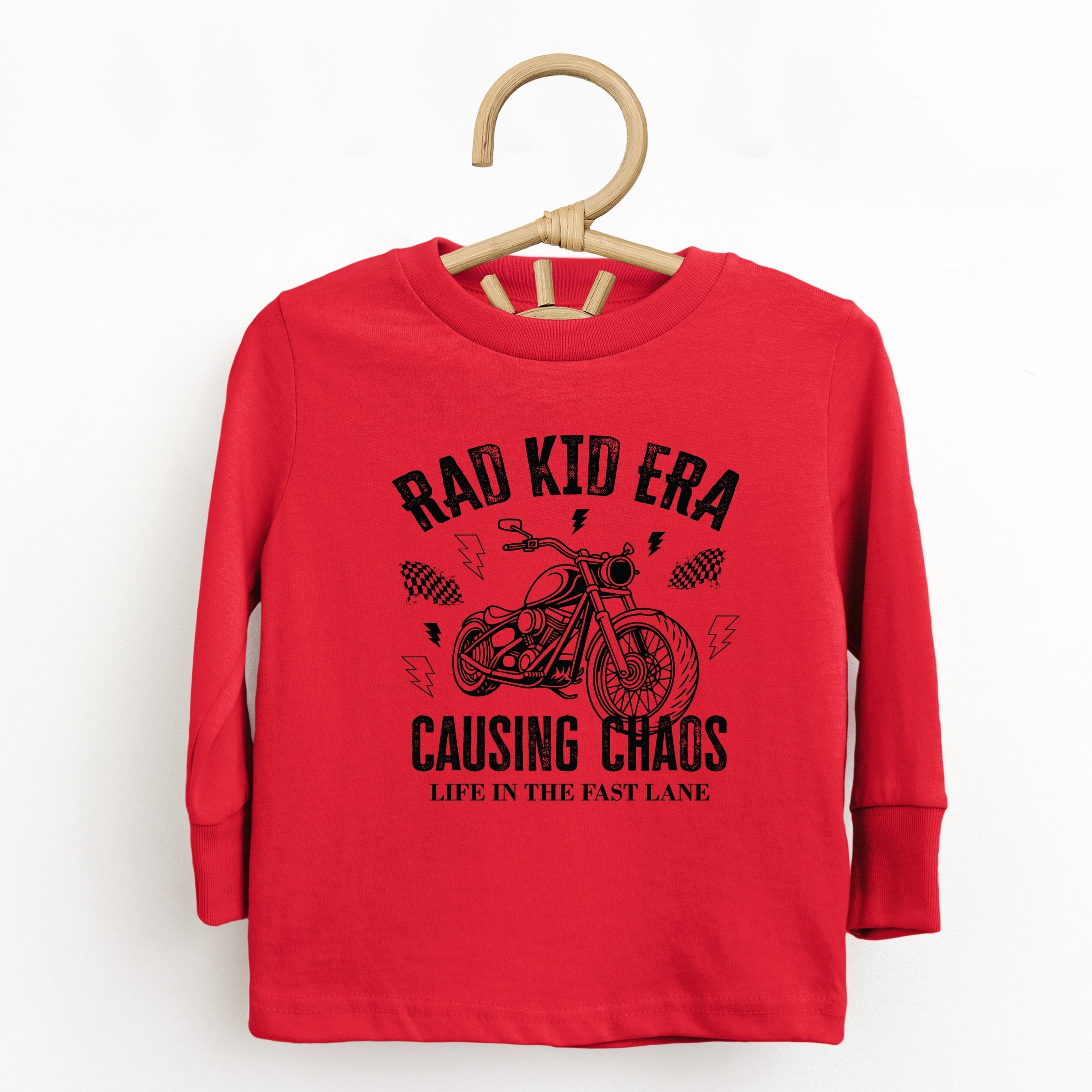 Rad Kid Era Causing Chaos - Toddler Long Sleeve Graphic Tee and Youth Long Sleeve Graphic T-Shirt