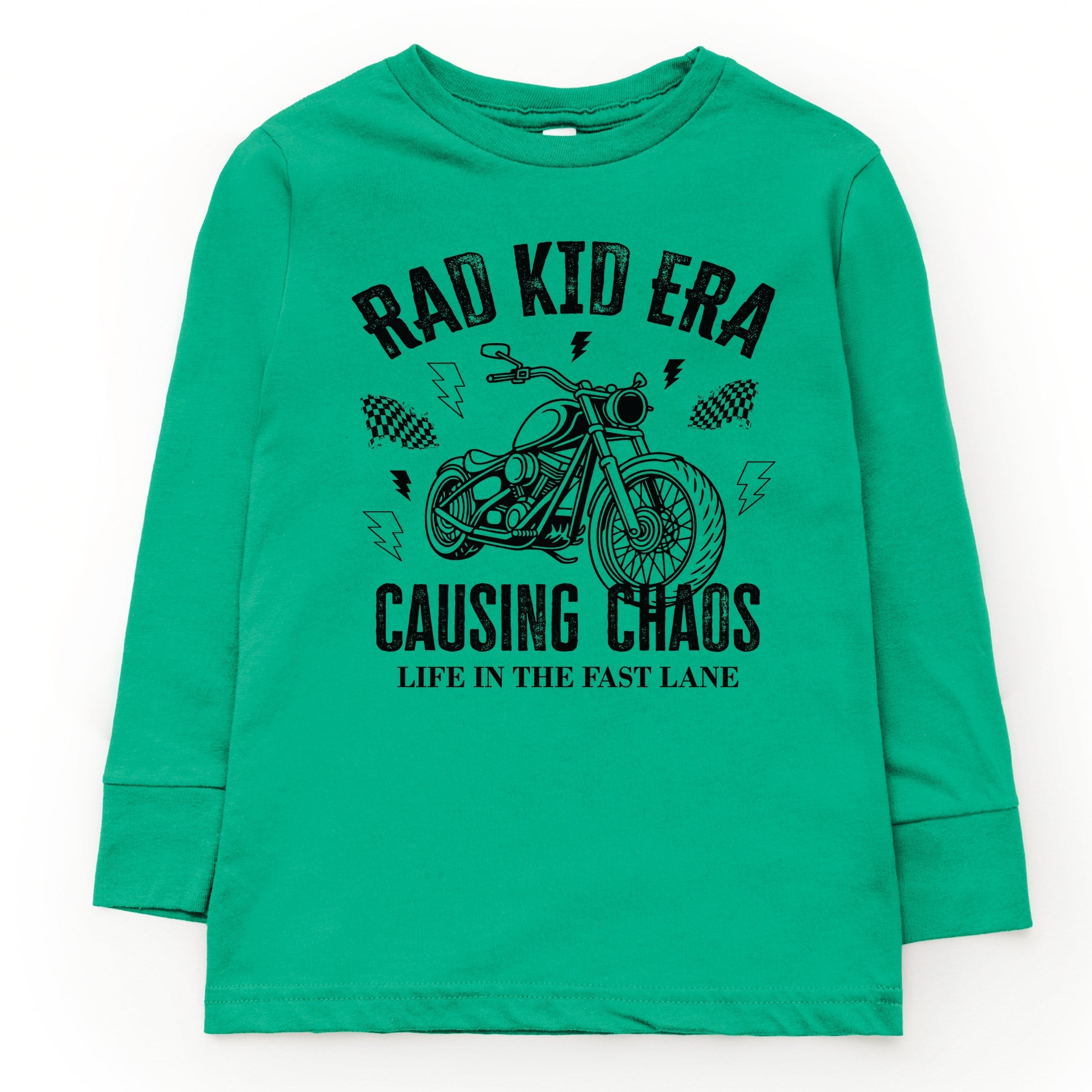 Rad Kid Era Causing Chaos - Toddler Long Sleeve Graphic Tee and Youth Long Sleeve Graphic T-Shirt