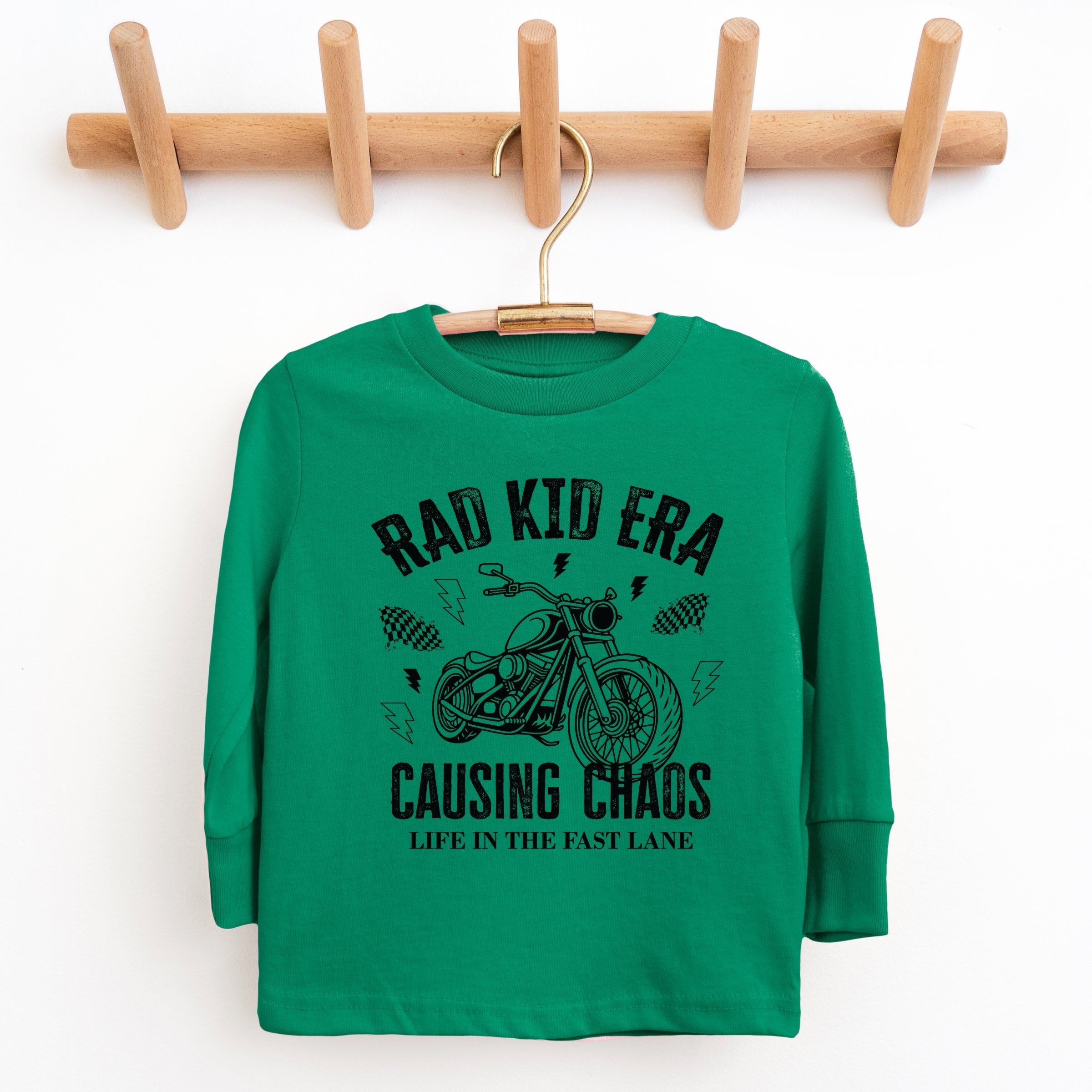 Rad Kid Era Causing Chaos - Toddler Long Sleeve Graphic Tee and Youth Long Sleeve Graphic T-Shirt