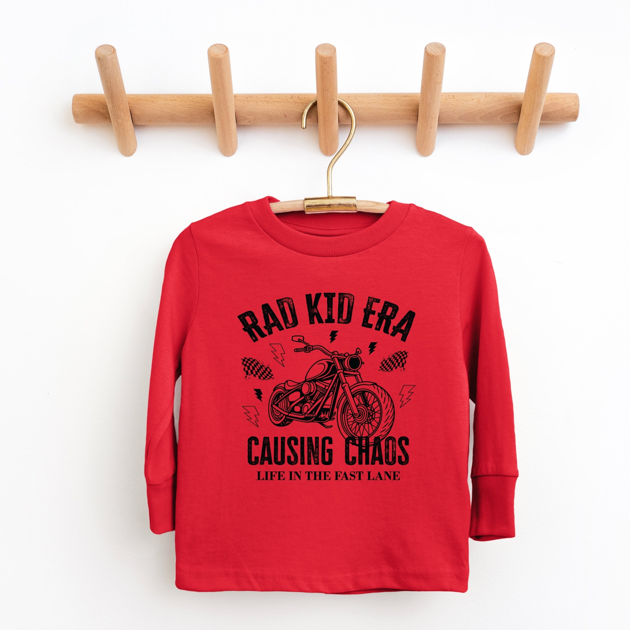 Rad Kid Era Causing Chaos - Toddler Long Sleeve Graphic Tee and Youth Long Sleeve Graphic T-Shirt