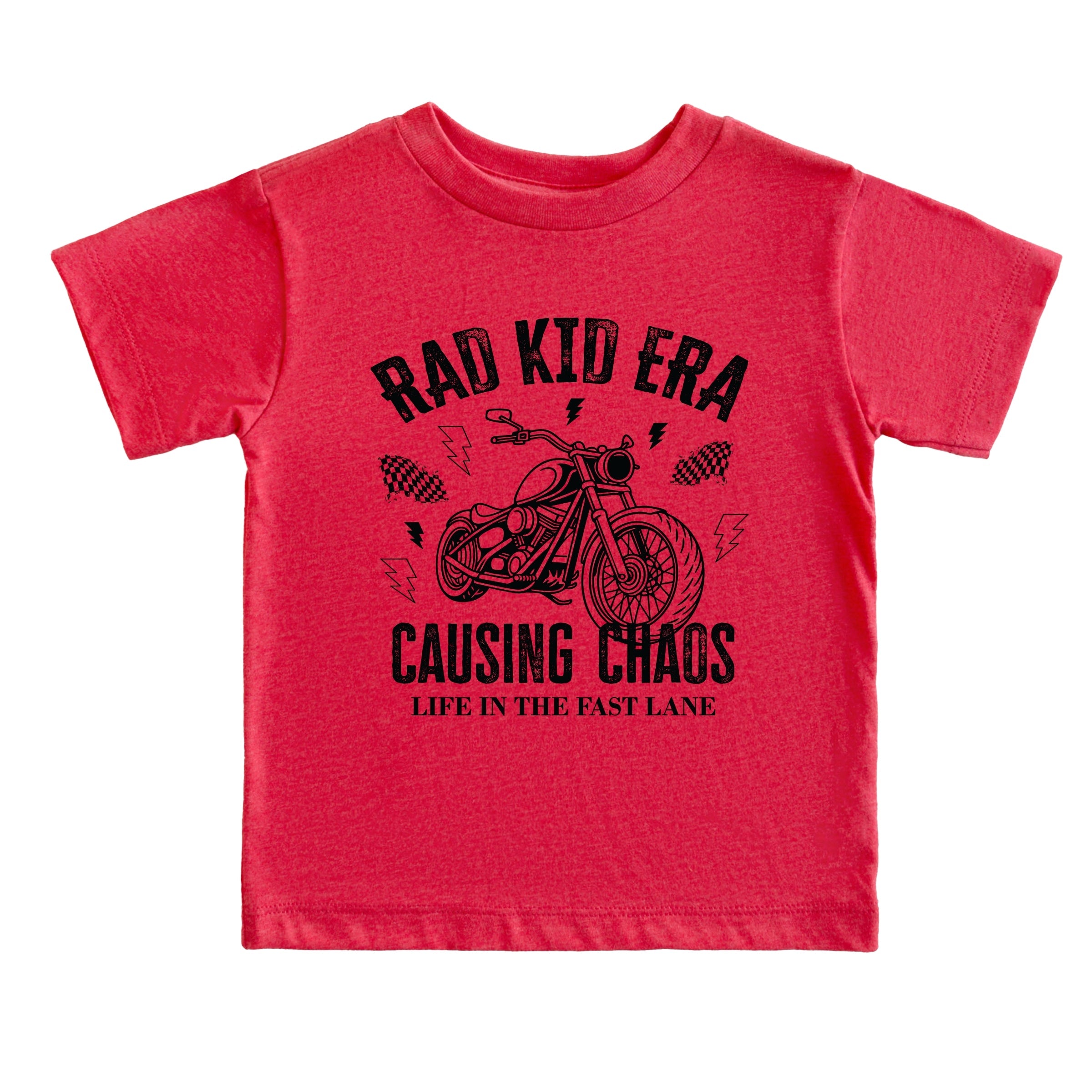 Rad Kid Era Causing Chaos - Youth Short Sleeve Graphic T-Shirt and Toddler Short Sleeve Graphic T-Shirt
