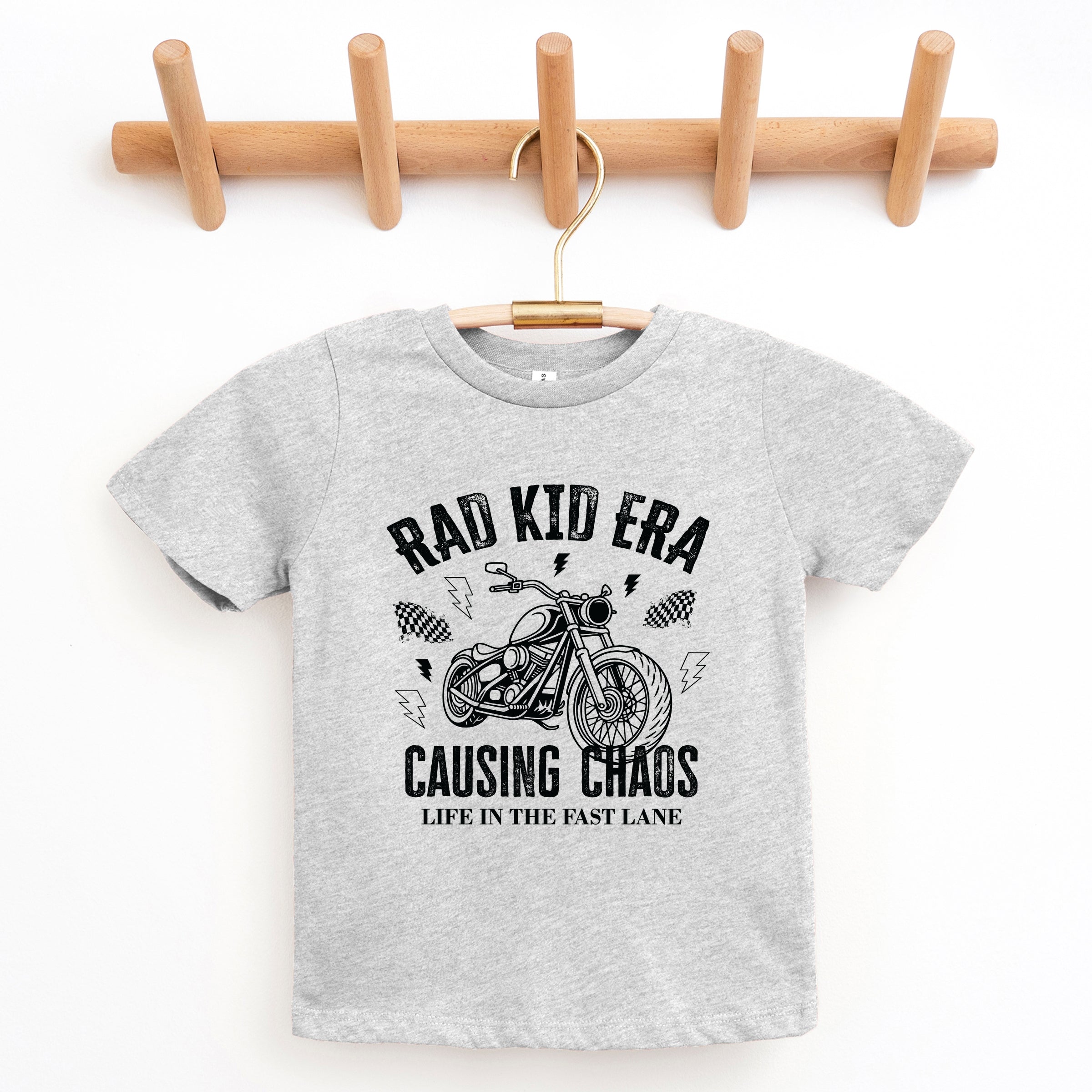 Rad Kid Era Causing Chaos - Youth Short Sleeve Graphic T-Shirt and Toddler Short Sleeve Graphic T-Shirt