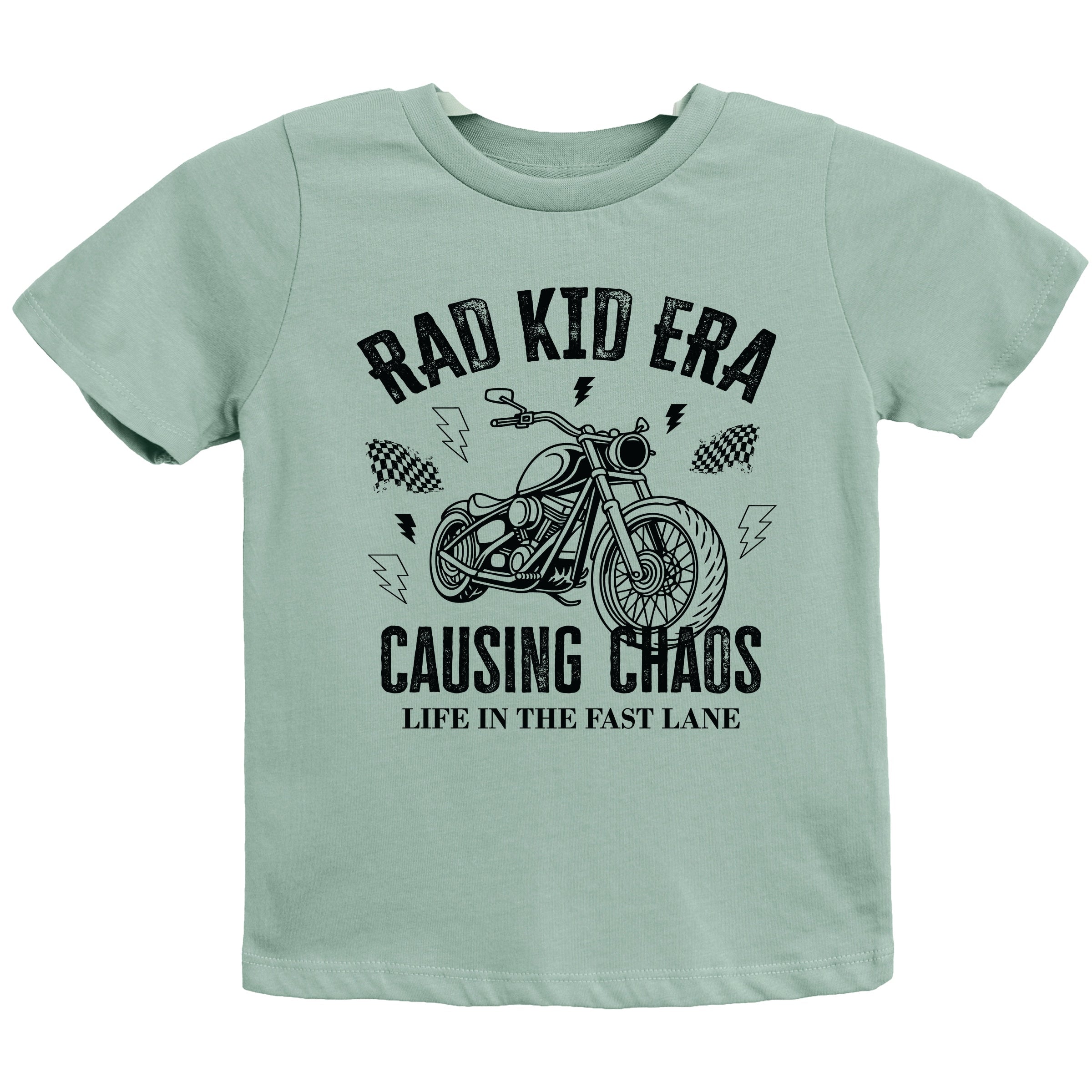Rad Kid Era Causing Chaos - Youth Short Sleeve Graphic T-Shirt and Toddler Short Sleeve Graphic T-Shirt