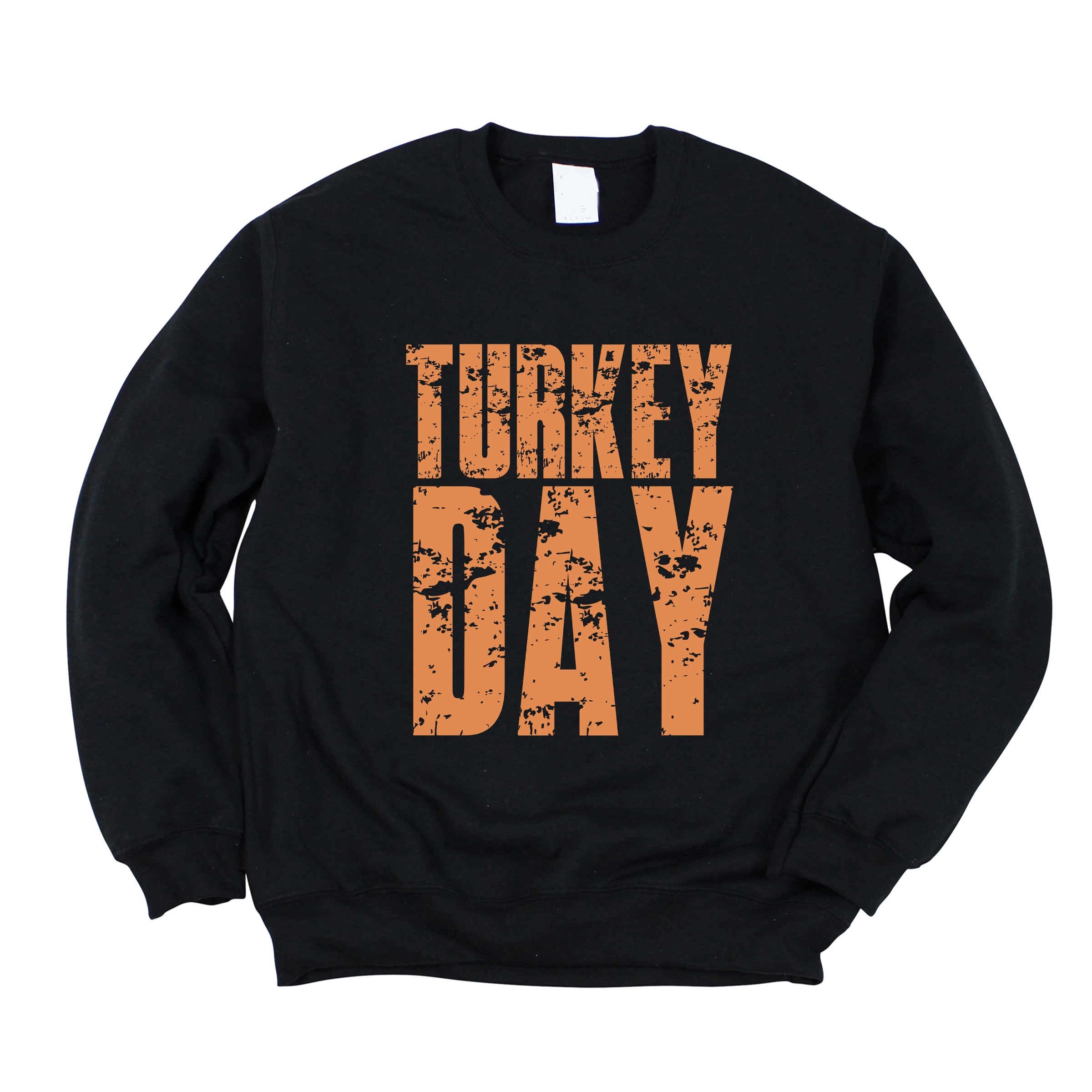 Turkey Day Block Distressed - Women's Graphic Sweatshirt